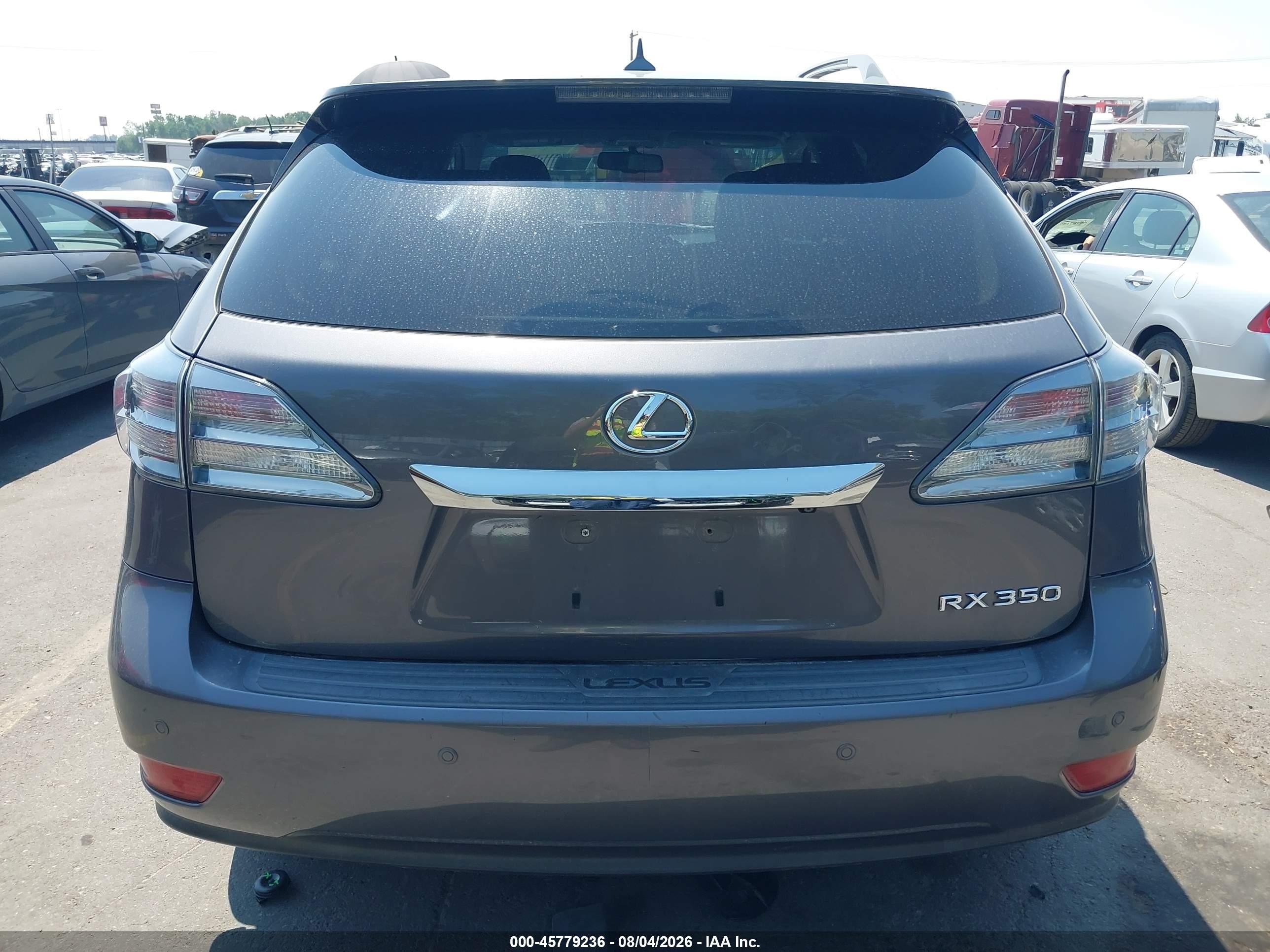 2012 Lexus Rx 350   Gray vin: 2T2BK1BA2CC141995