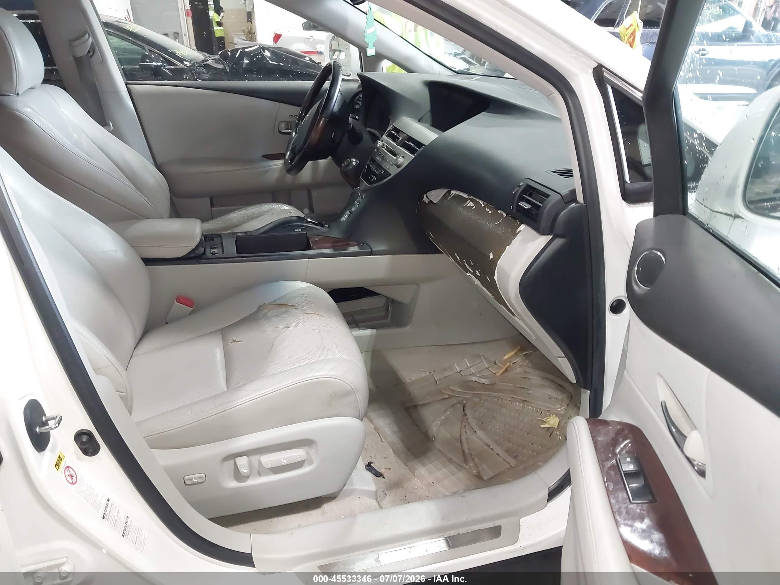 2012 Lexus Rx 350   White vin: 2T2BK1BA2CC147554