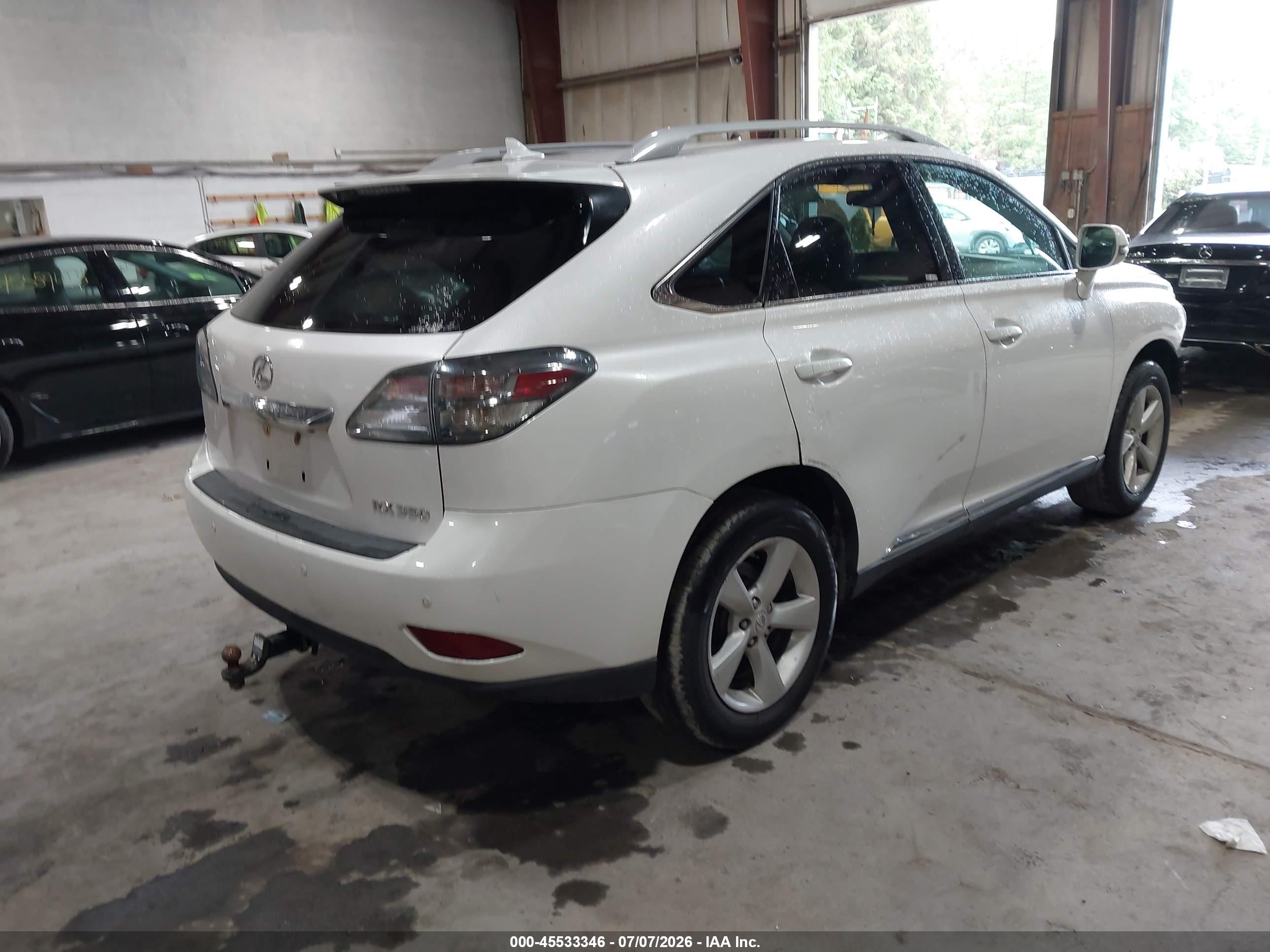 2012 Lexus Rx 350   White vin: 2T2BK1BA2CC147554
