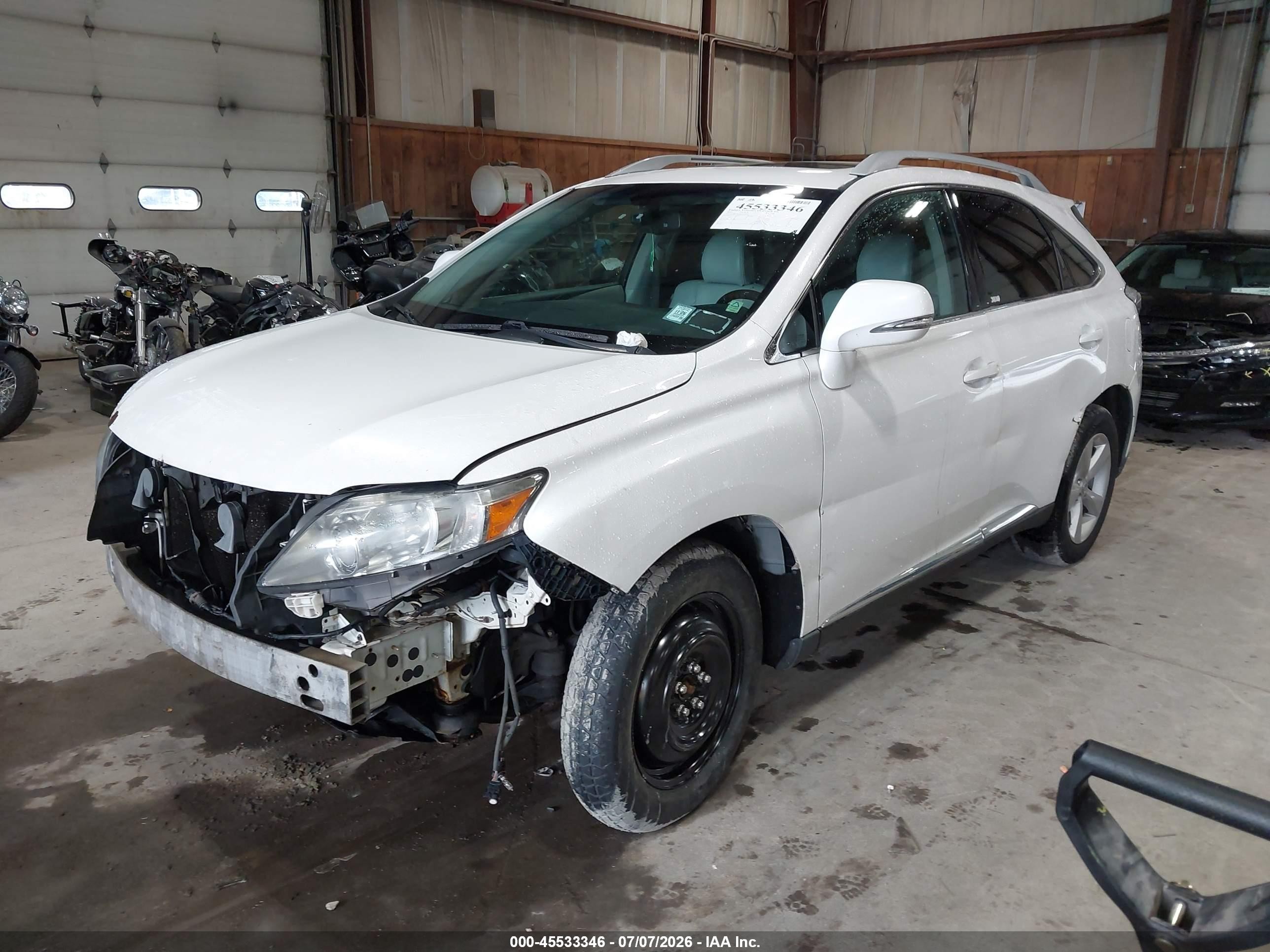 2012 Lexus Rx 350   White vin: 2T2BK1BA2CC147554