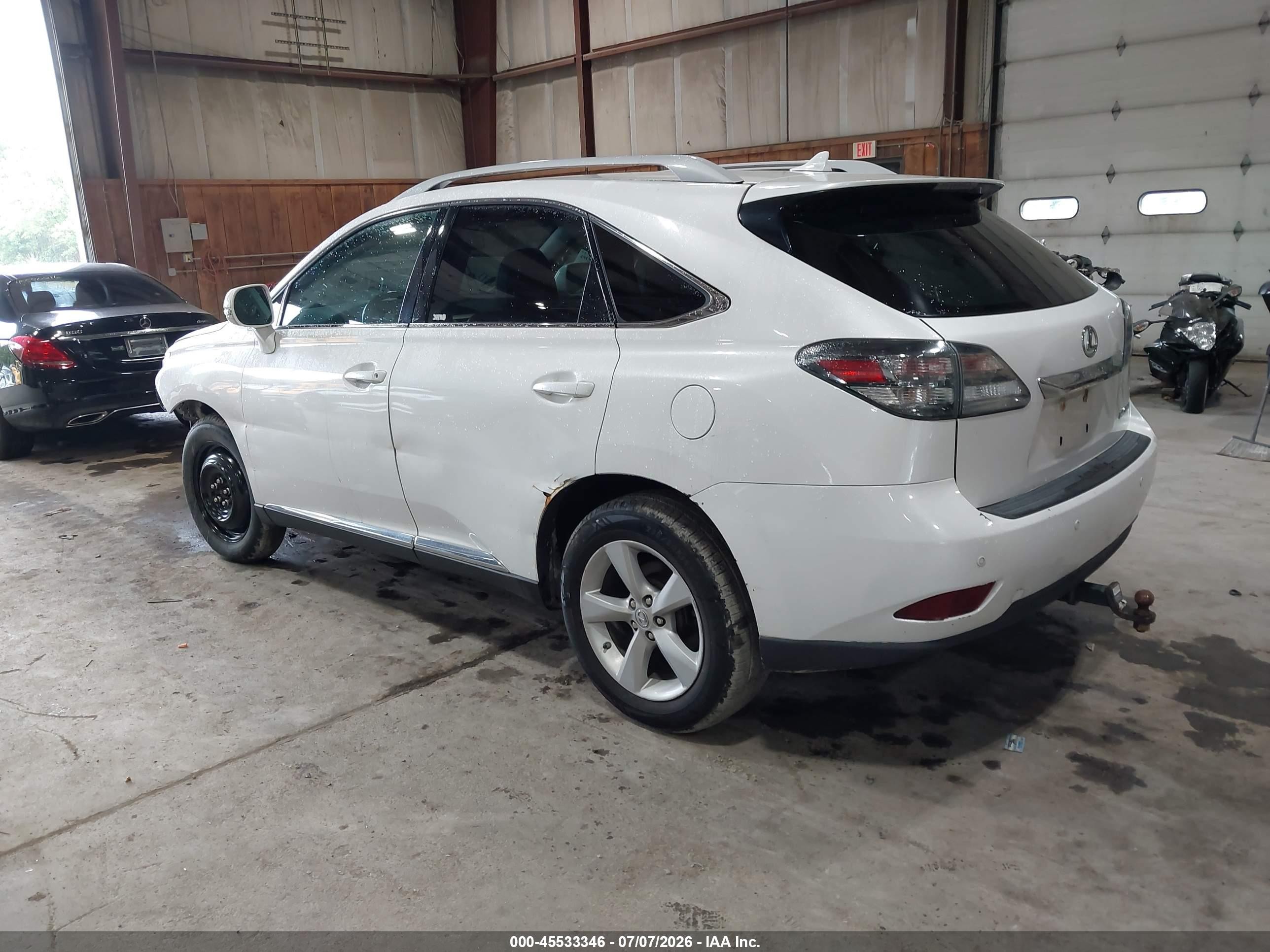 2012 Lexus Rx 350   White vin: 2T2BK1BA2CC147554