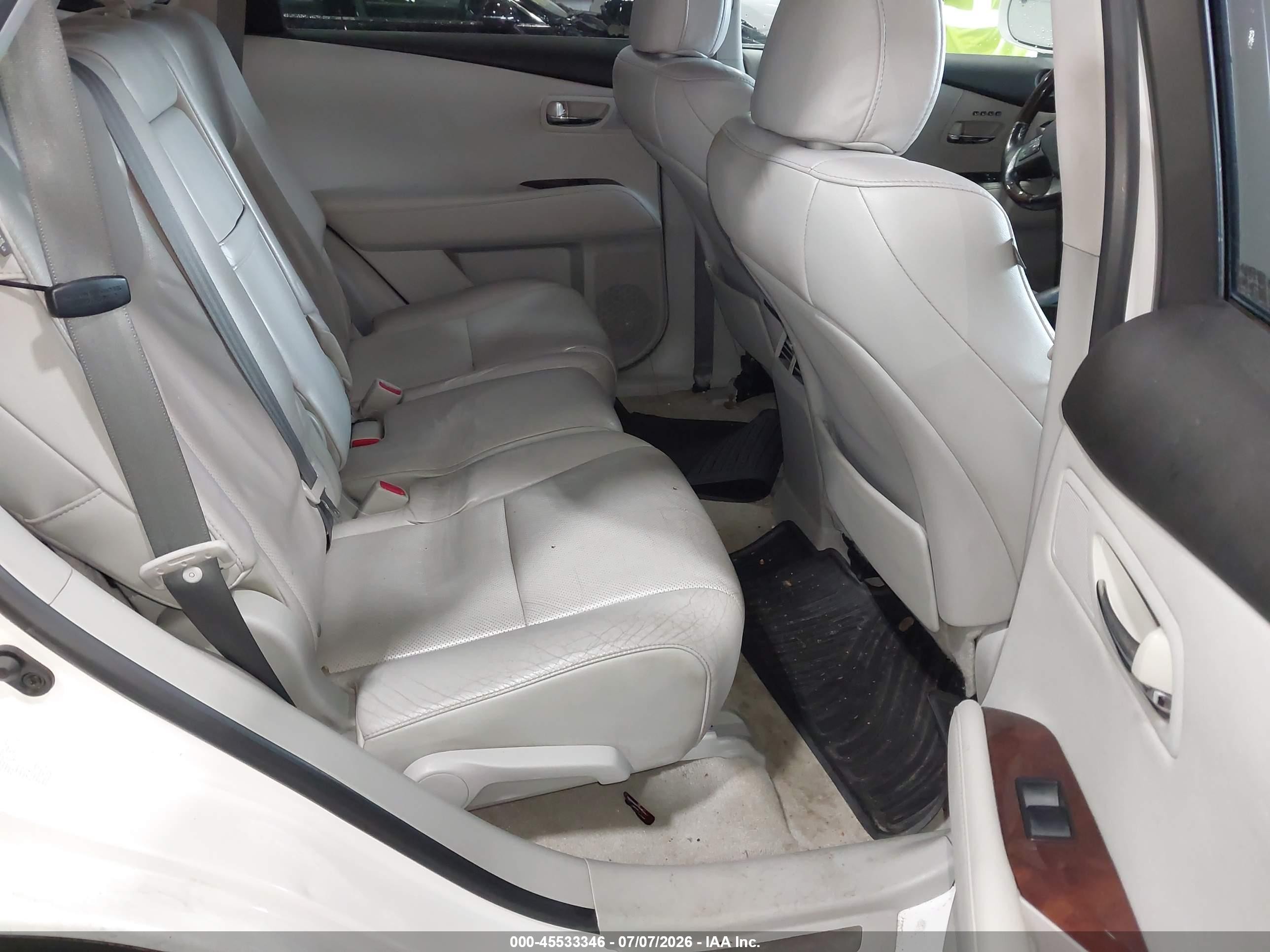 2012 Lexus Rx 350   White vin: 2T2BK1BA2CC147554
