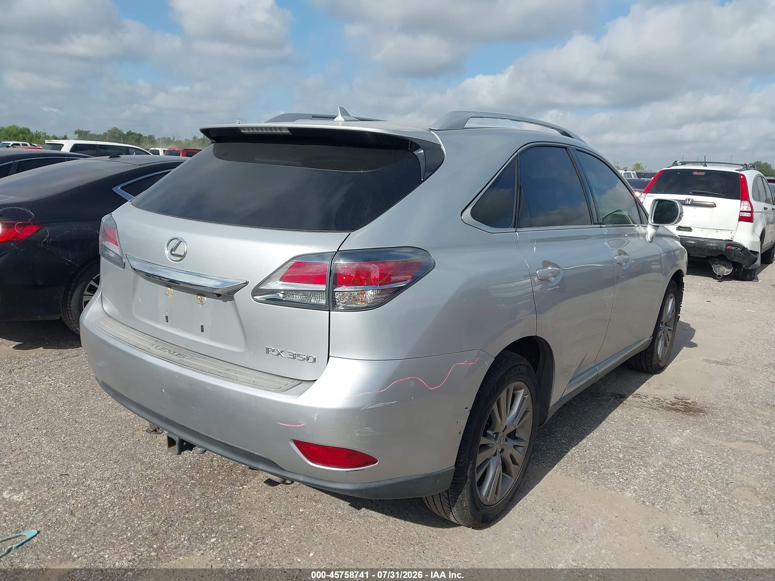 2013 Lexus Rx 350   Silver vin: 2T2BK1BA2DC162511