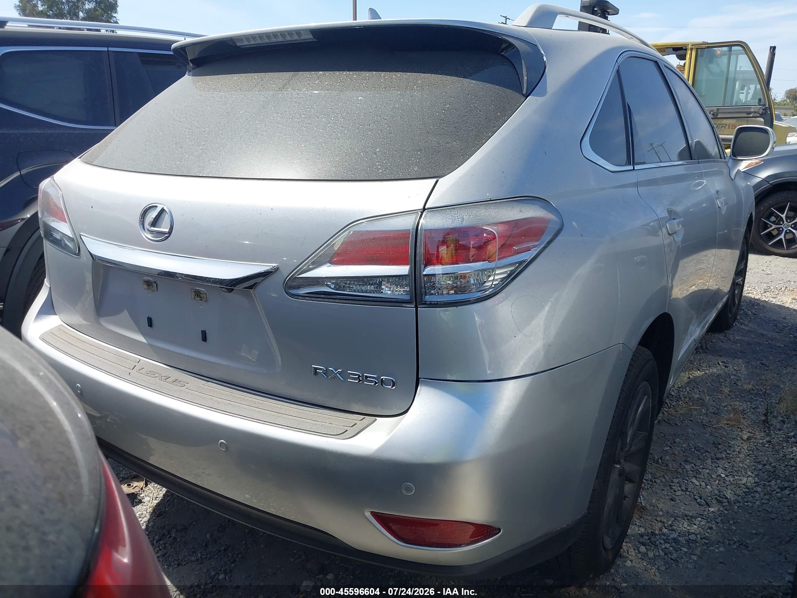 2013 Lexus Rx 350 F Sport Silver vin: 2T2BK1BA2DC194696