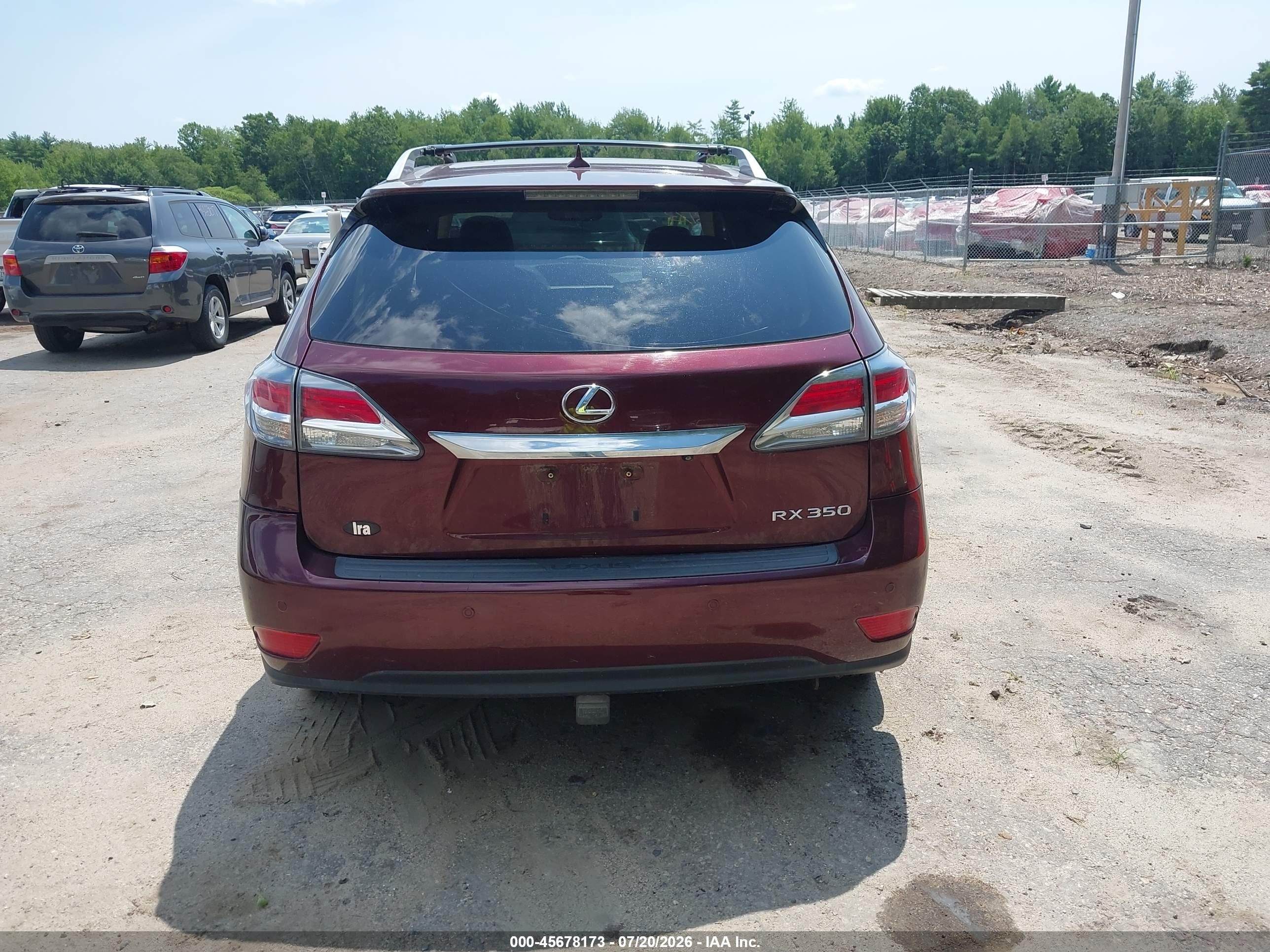 2013 Lexus Rx 350   Maroon vin: 2T2BK1BA2DC195248