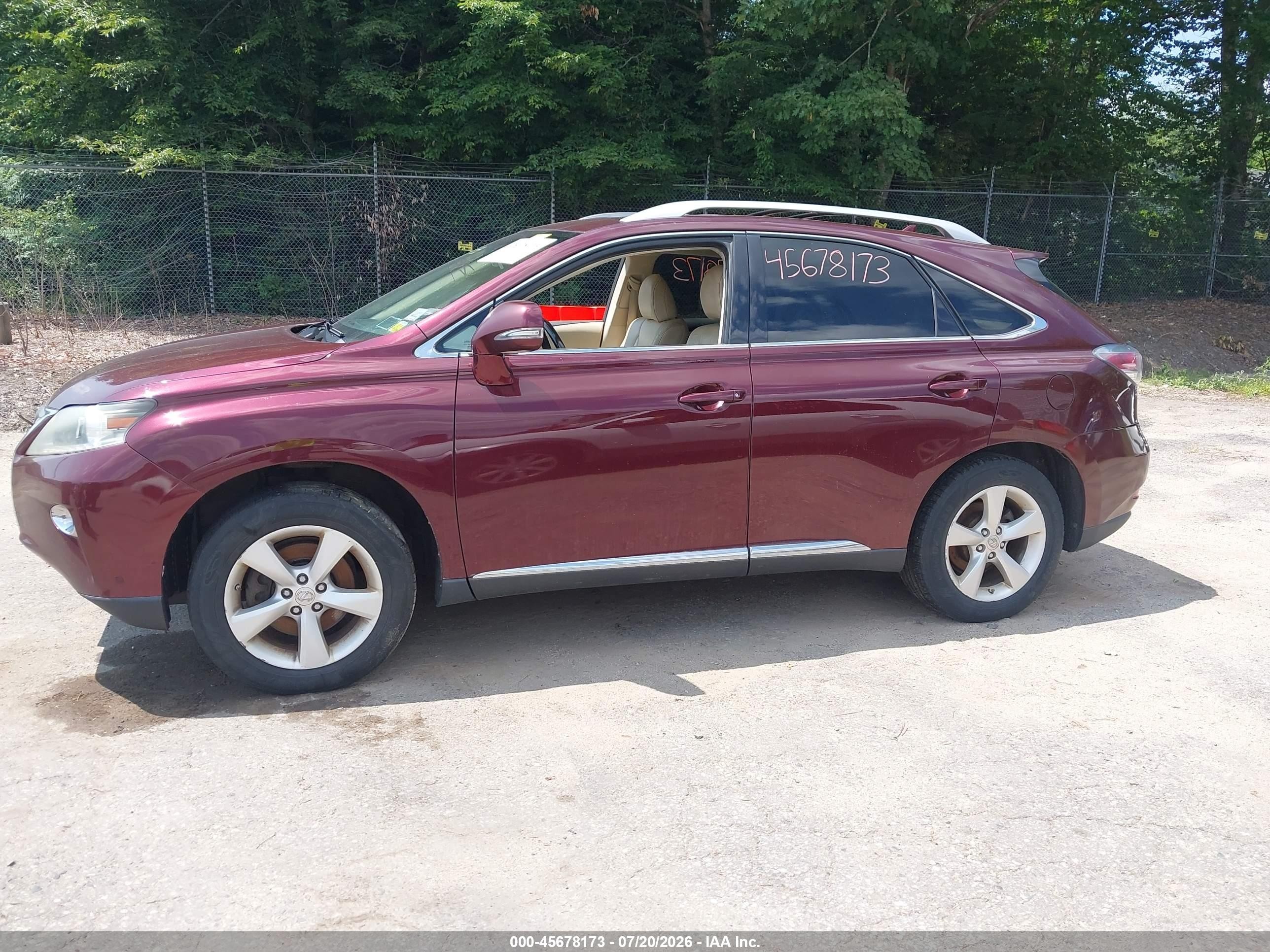 2013 Lexus Rx 350   Maroon vin: 2T2BK1BA2DC195248