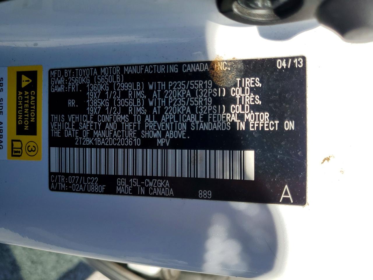 2013 Lexus Rx 350 F Sport White vin: 2T2BK1BA2DC203610