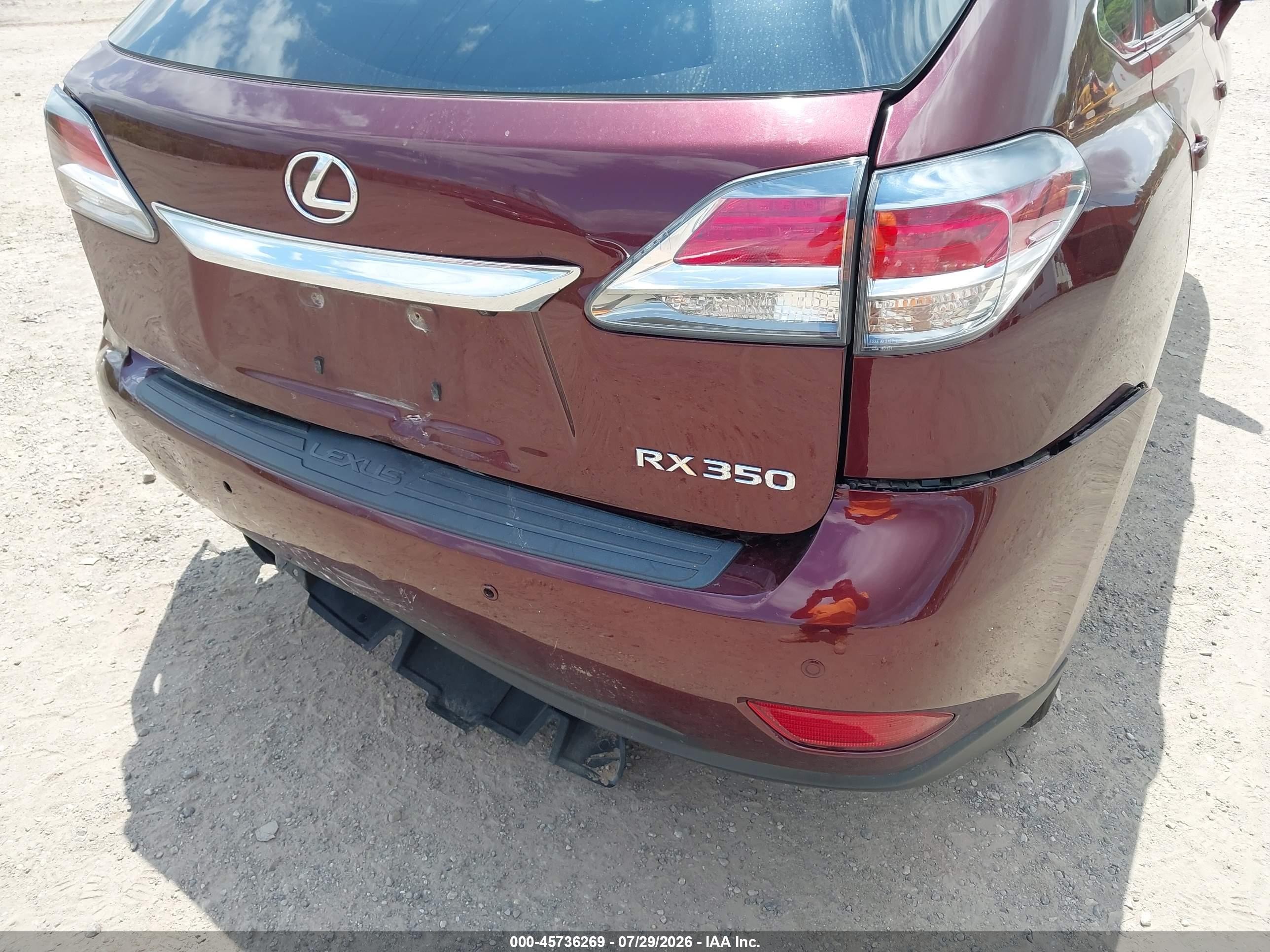 2015 Lexus Rx 350   Burgundy vin: 2T2BK1BA2FC261011