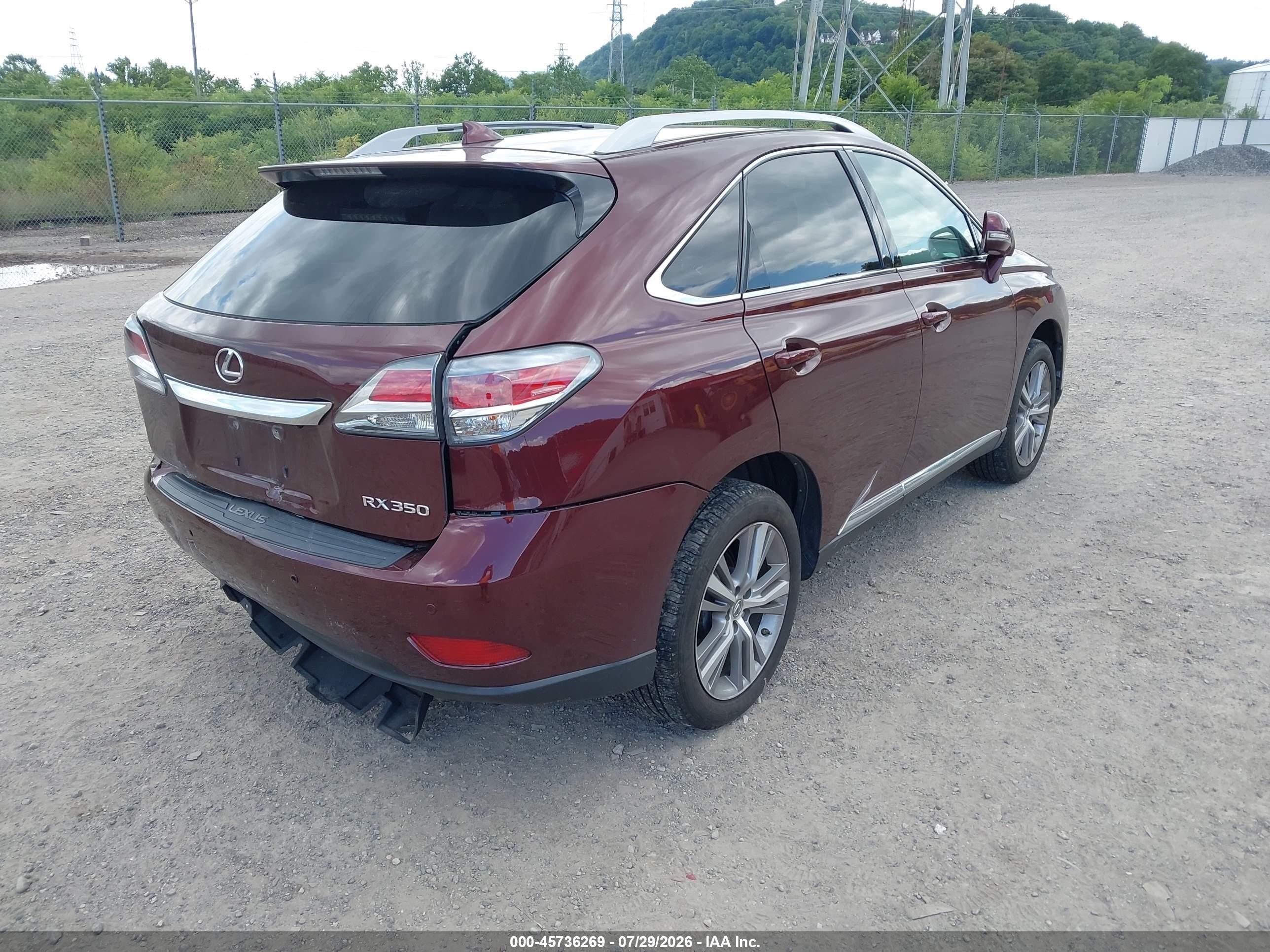 2015 Lexus Rx 350   Burgundy vin: 2T2BK1BA2FC261011