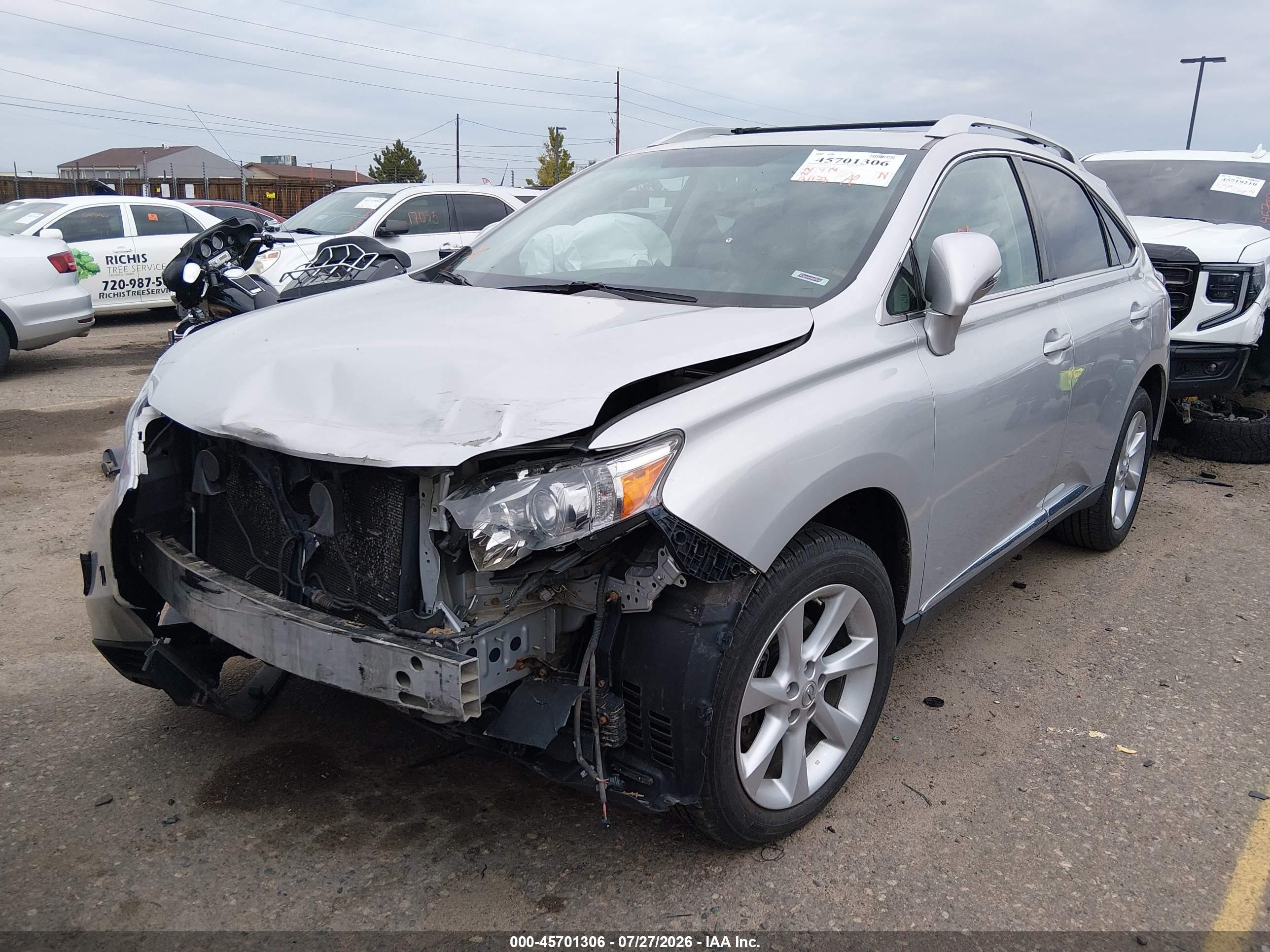 2010 Lexus Rx 350   Silver vin: 2T2BK1BA3AC006358