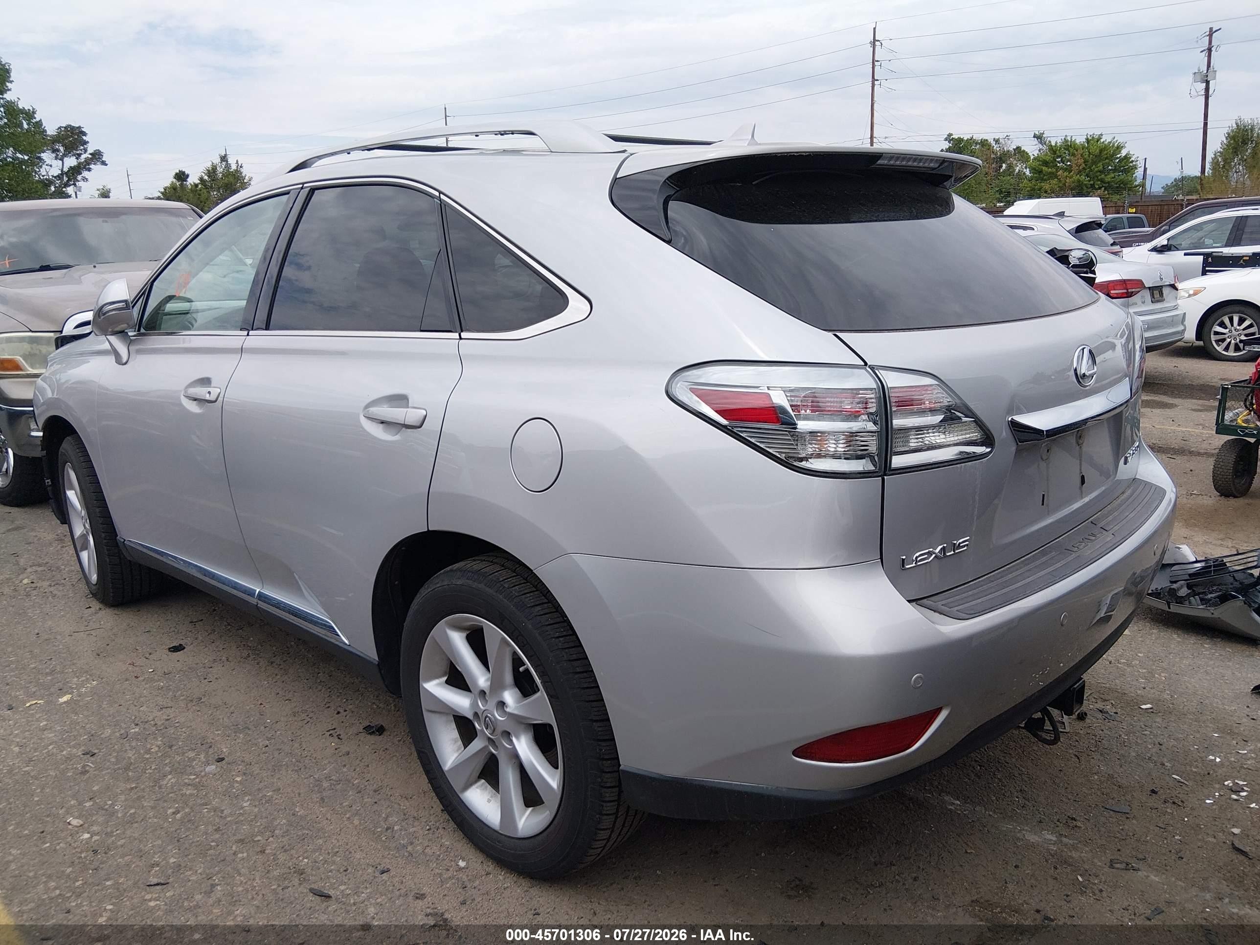 2010 Lexus Rx 350   Silver vin: 2T2BK1BA3AC006358