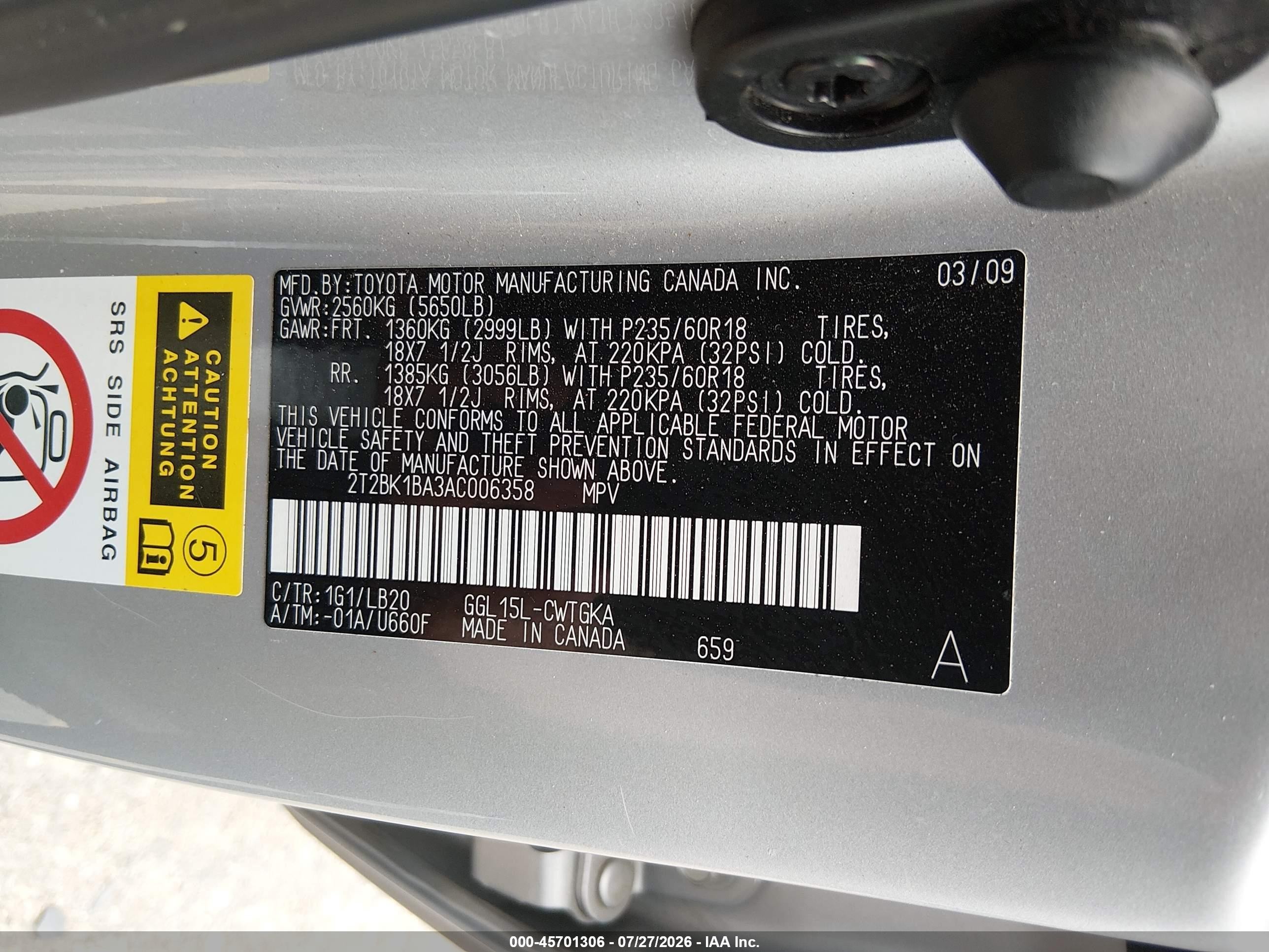 2010 Lexus Rx 350   Silver vin: 2T2BK1BA3AC006358