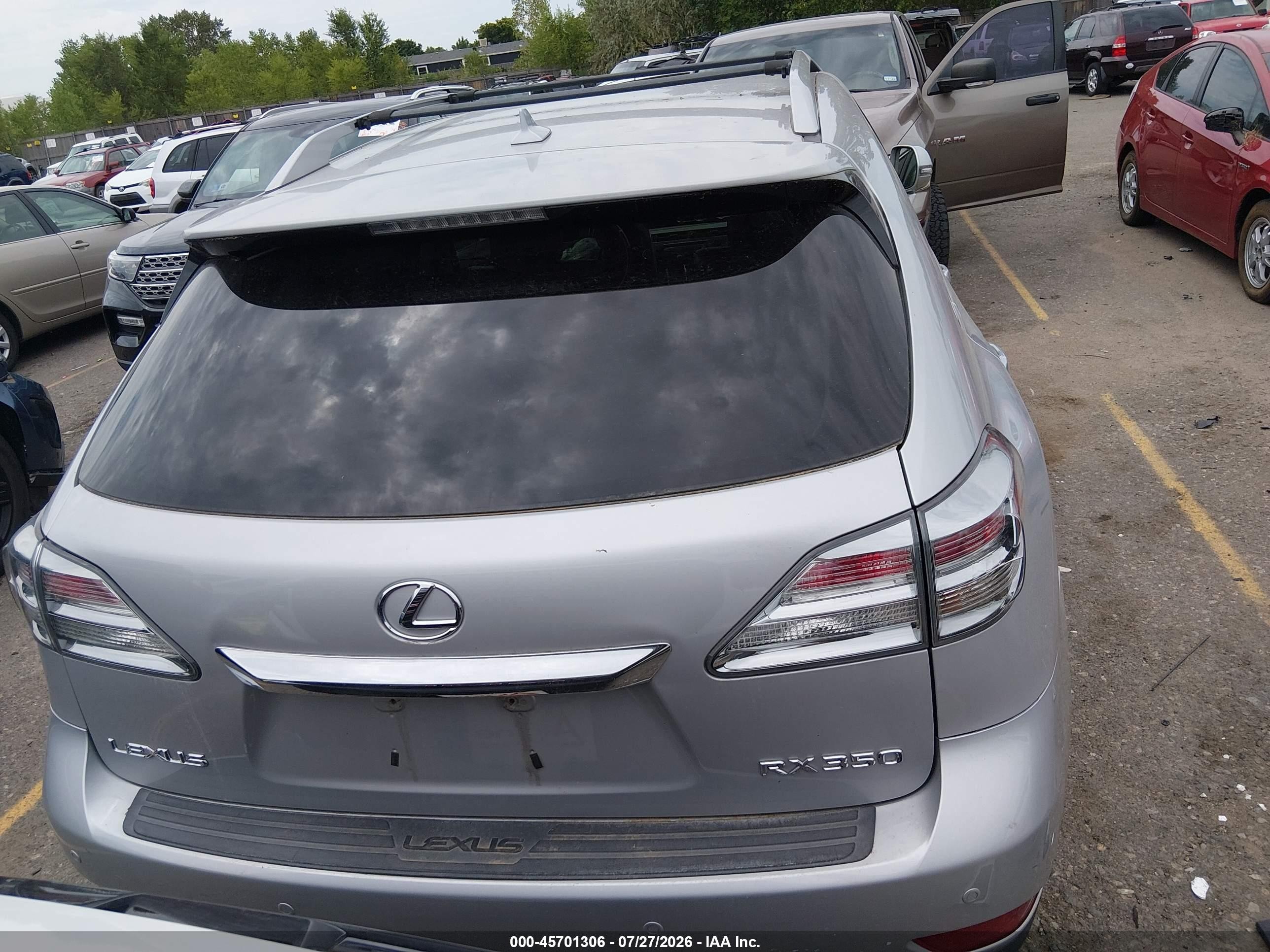 2010 Lexus Rx 350   Silver vin: 2T2BK1BA3AC006358
