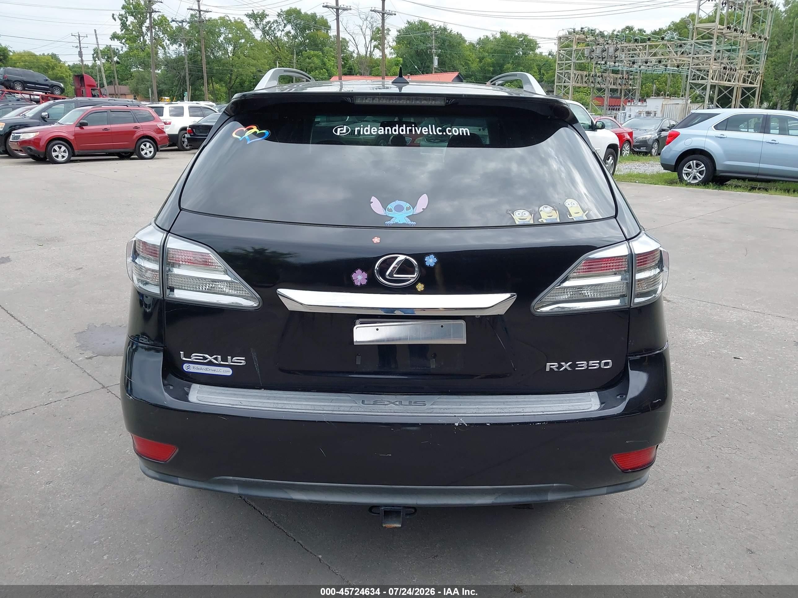 2010 Lexus Rx 350   Black vin: 2T2BK1BA3AC014251