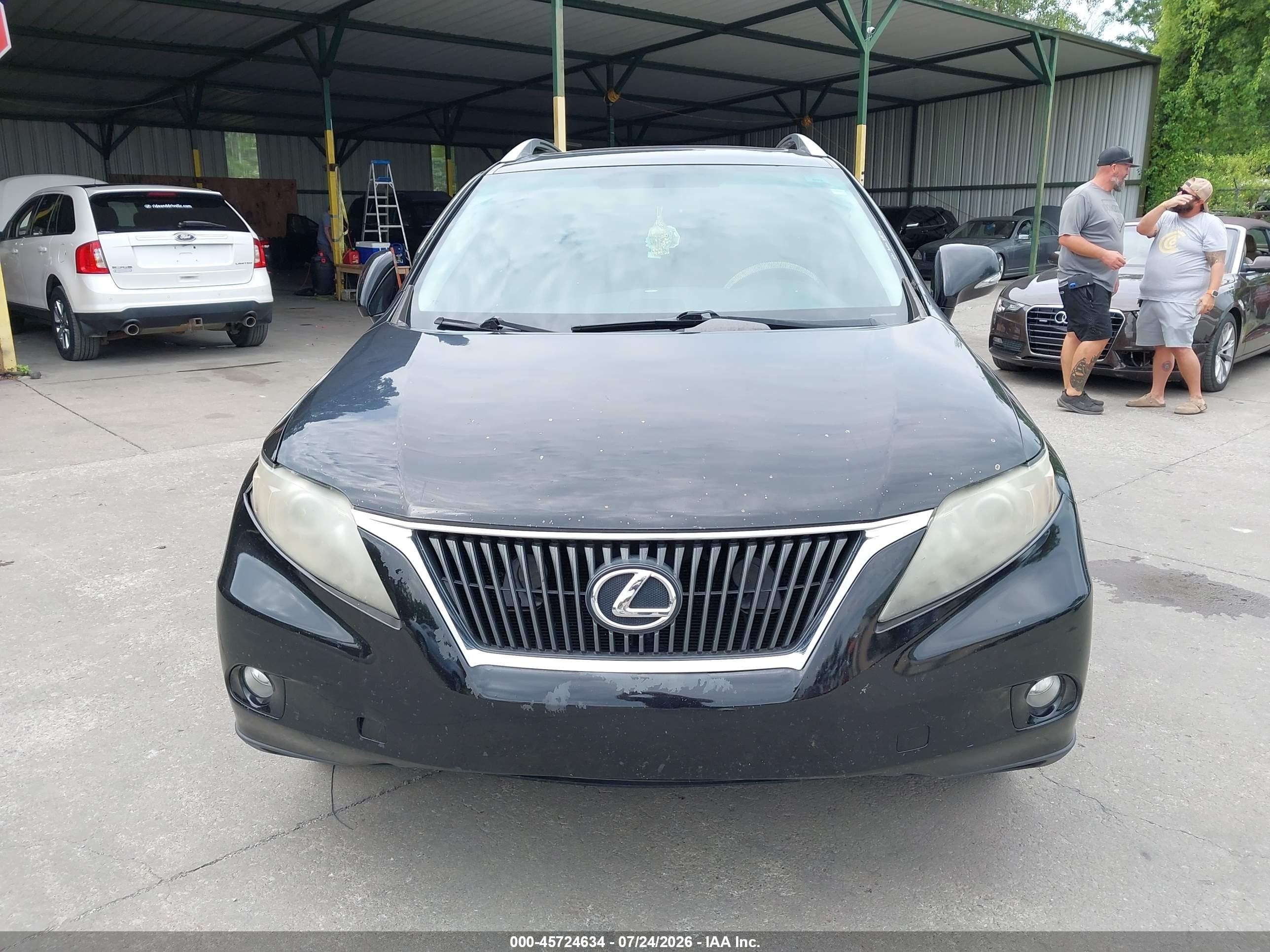 2010 Lexus Rx 350   Black vin: 2T2BK1BA3AC014251