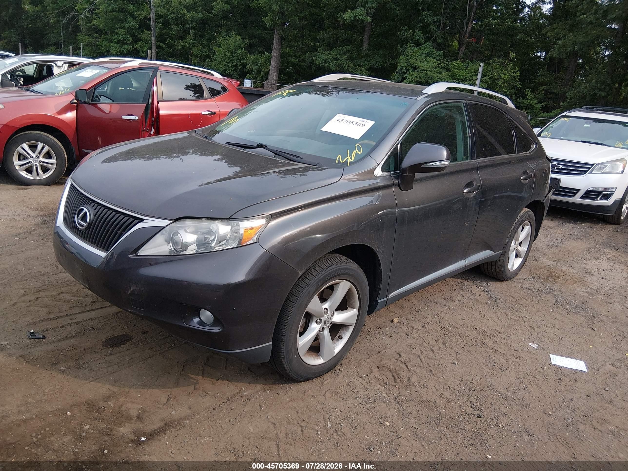 2010 Lexus Rx 350   Серый vin: 2T2BK1BA3AC019675