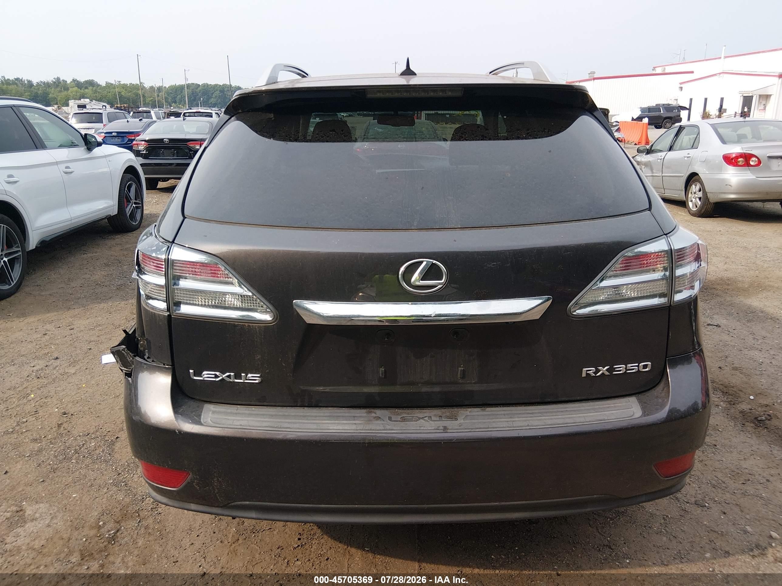 2010 Lexus Rx 350   Серый vin: 2T2BK1BA3AC019675