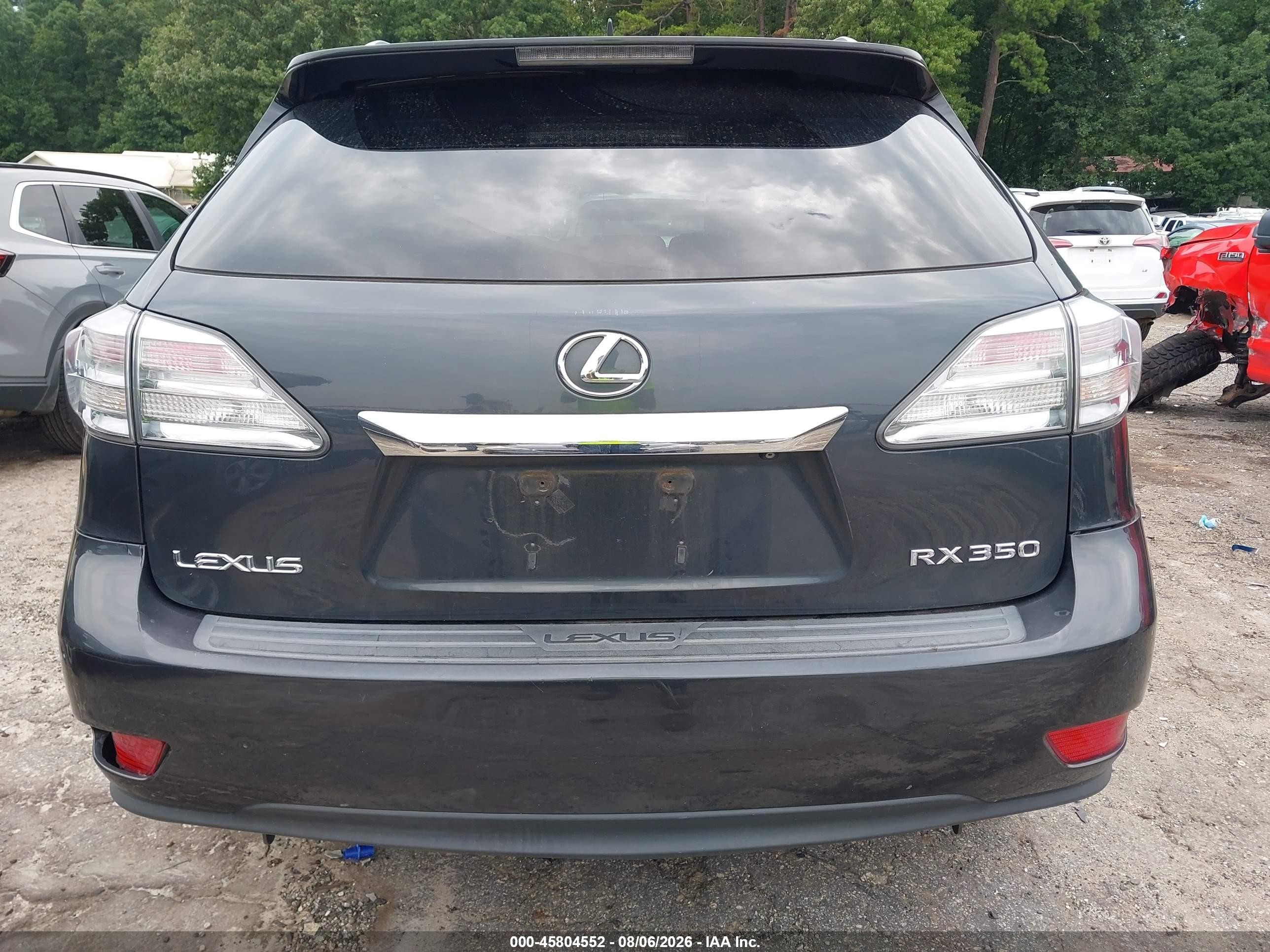 2010 Lexus Rx 350 Gray vin: 2T2BK1BA3AC024200