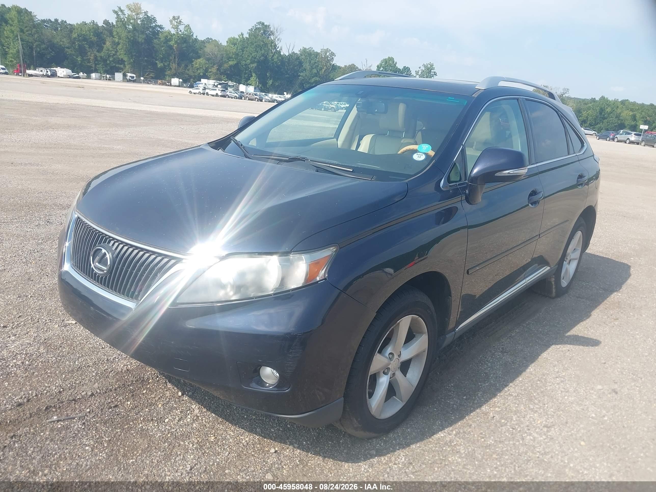 2010 Lexus Rx 350   Blue vin: 2T2BK1BA3AC044270
