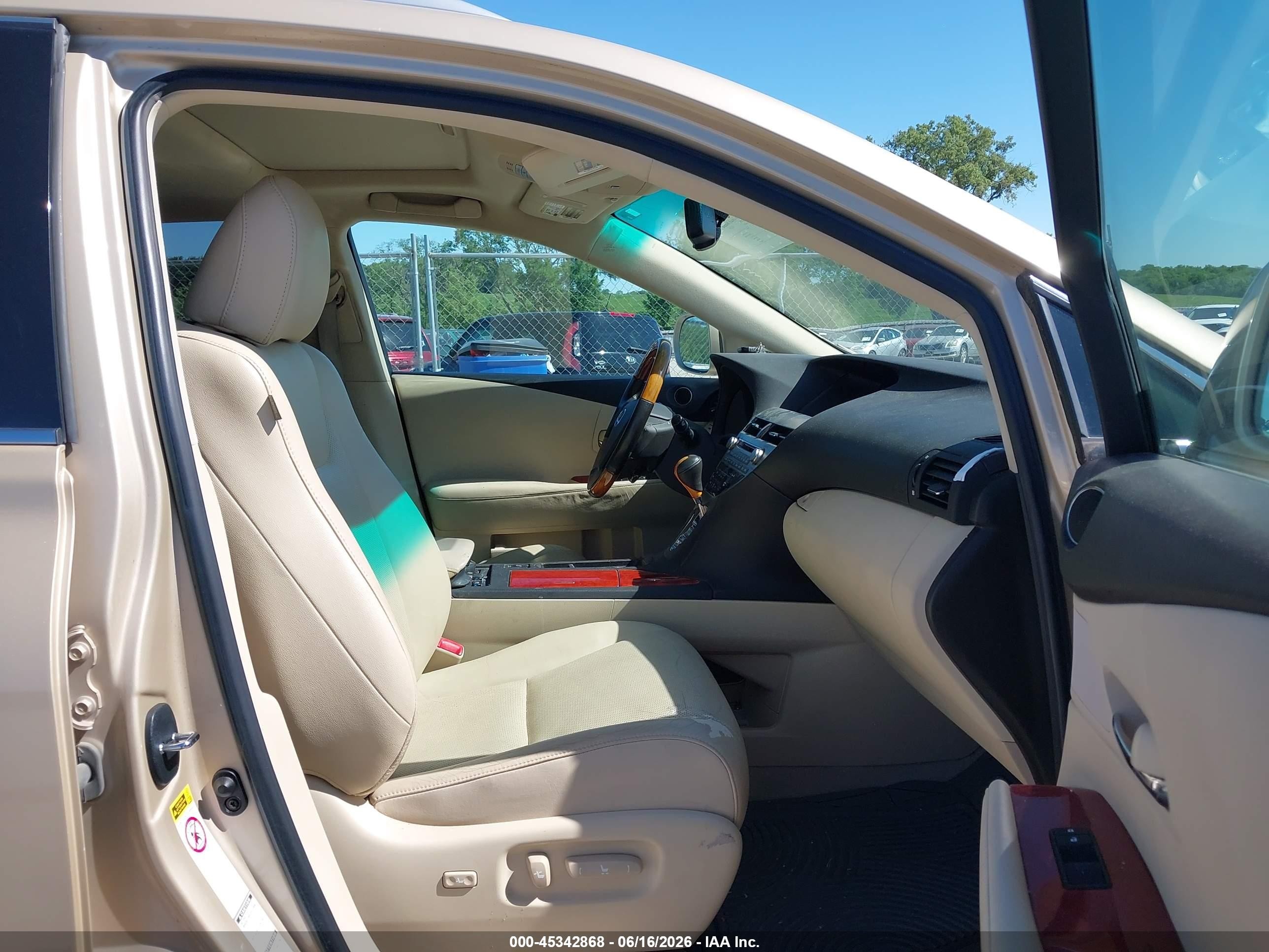 2010 Lexus Rx 350   Желто-коричневый vin: 2T2BK1BA3AC044771