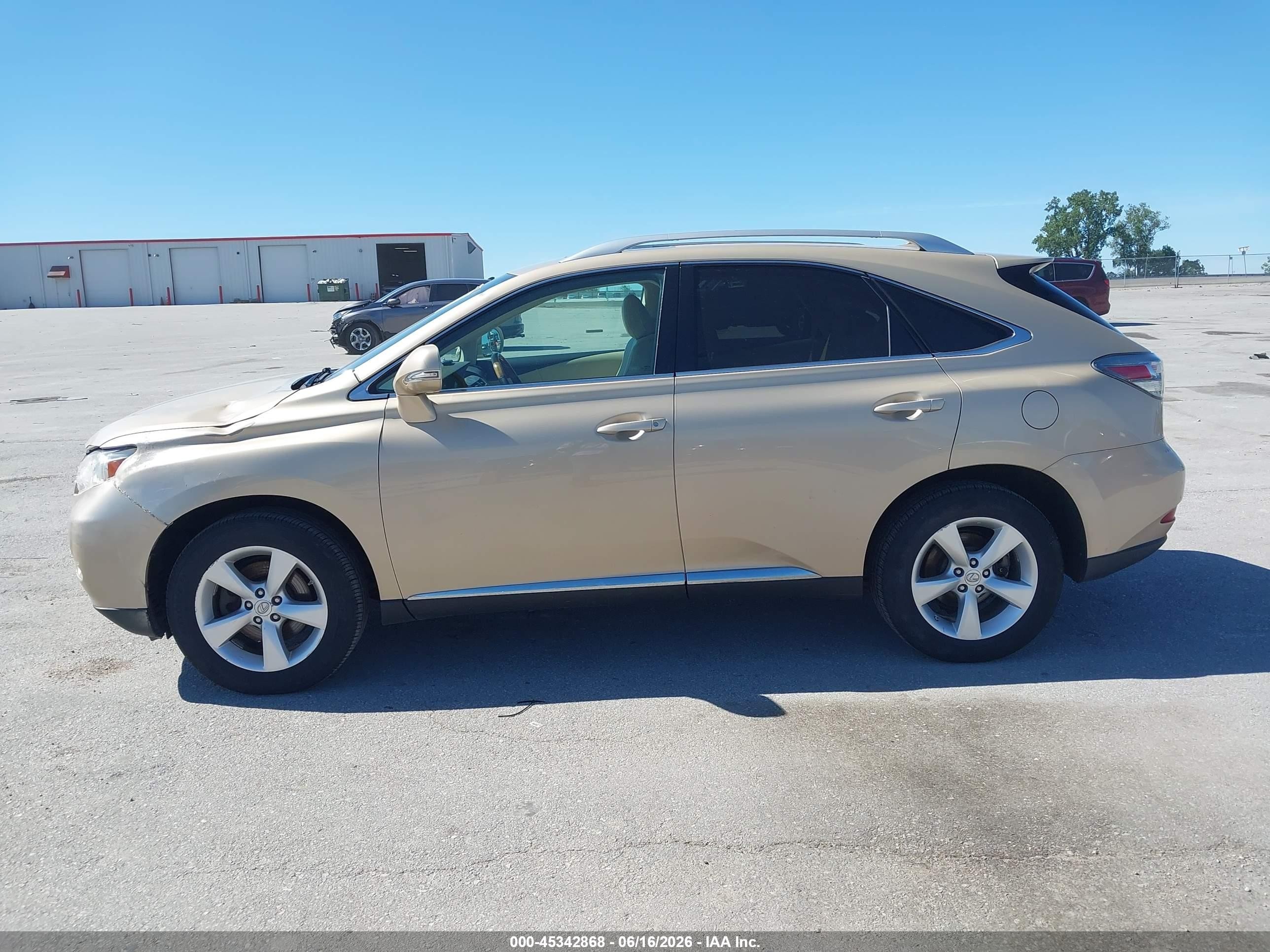 2010 Lexus Rx 350   Желто-коричневый vin: 2T2BK1BA3AC044771