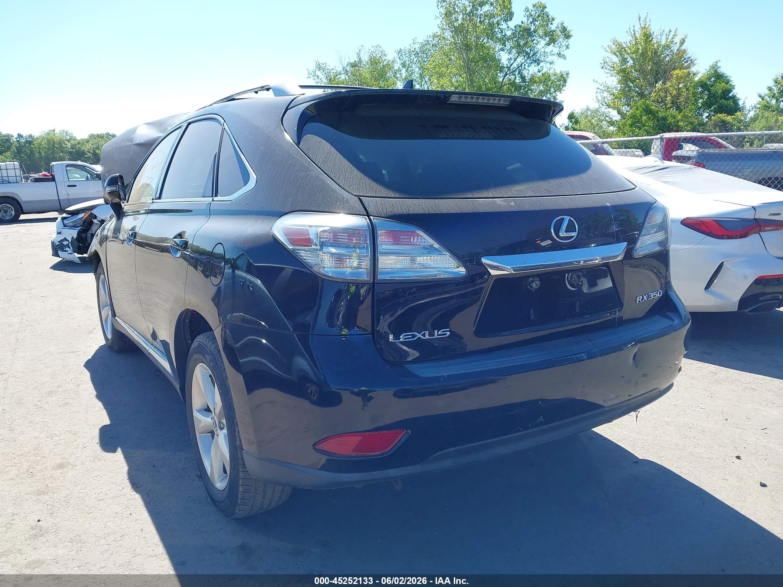 2010 Lexus Rx 350   Black vin: 2T2BK1BA3AC046908