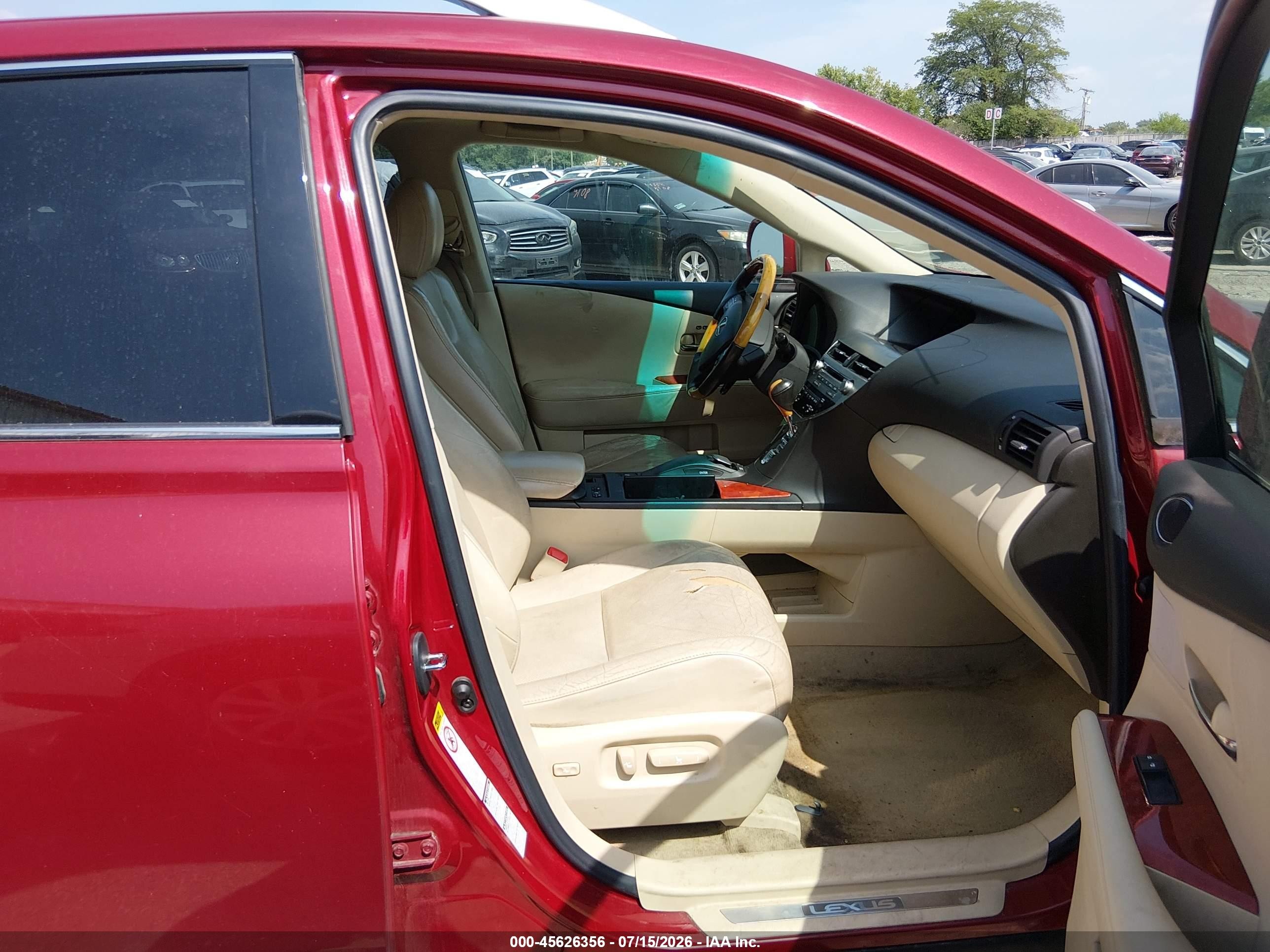 2010 Lexus Rx 350   Red vin: 2T2BK1BA3AC056869