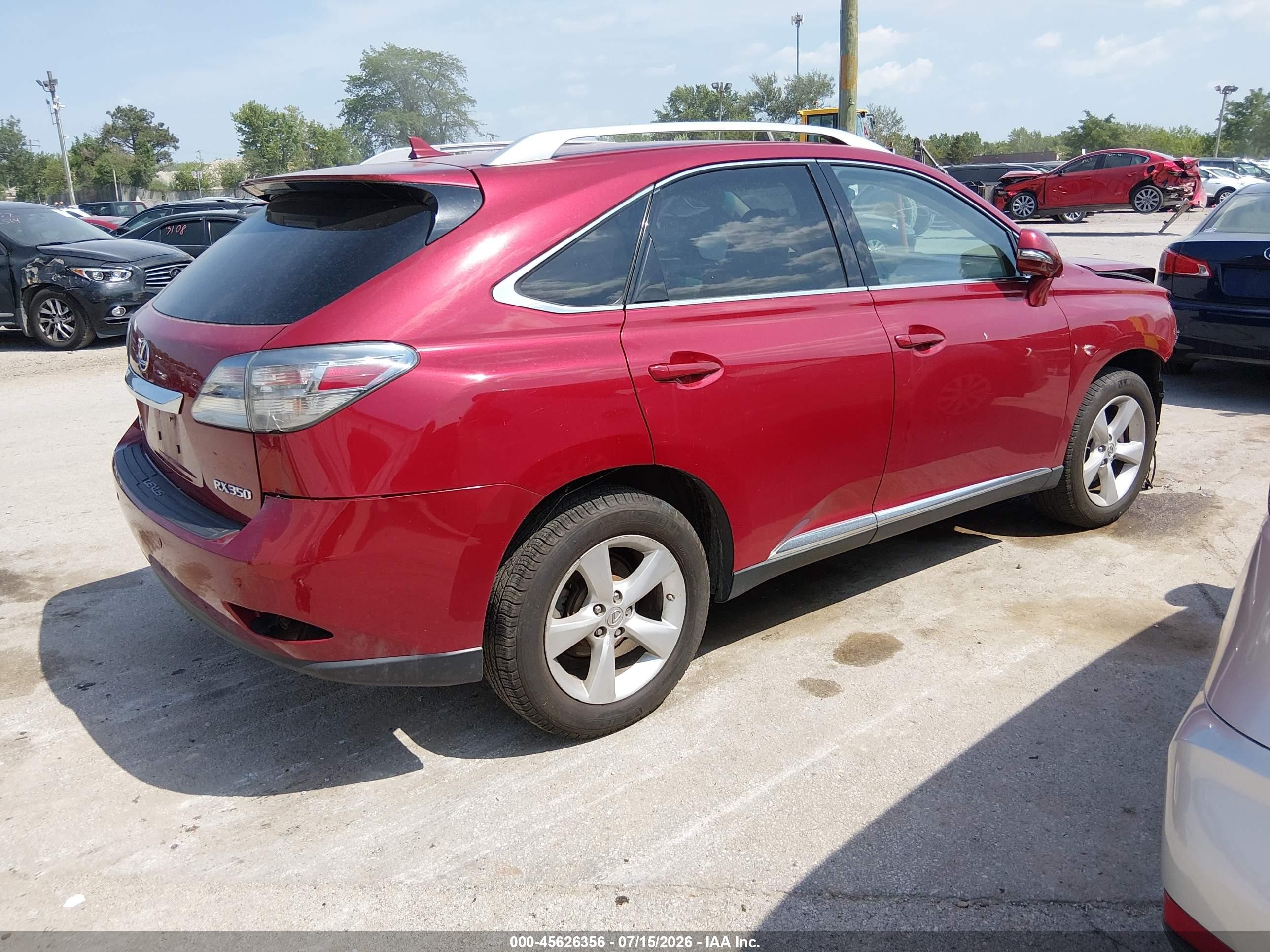 2010 Lexus Rx 350   Red vin: 2T2BK1BA3AC056869