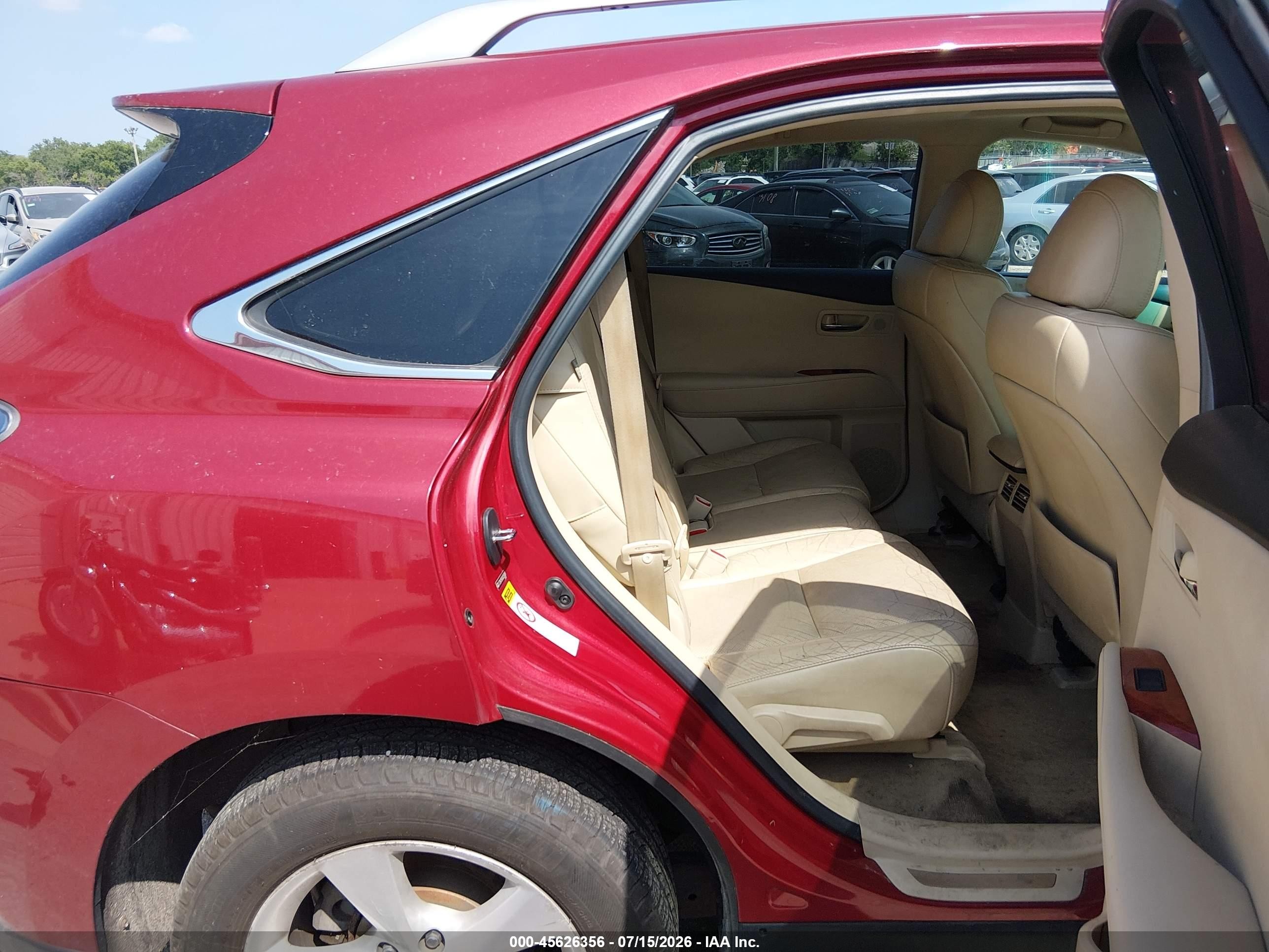 2010 Lexus Rx 350   Red vin: 2T2BK1BA3AC056869