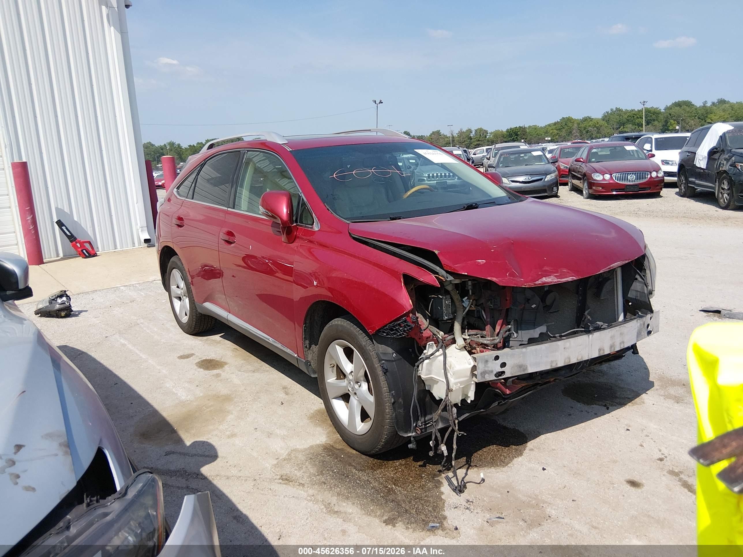 2010 Lexus Rx 350   Red vin: 2T2BK1BA3AC056869