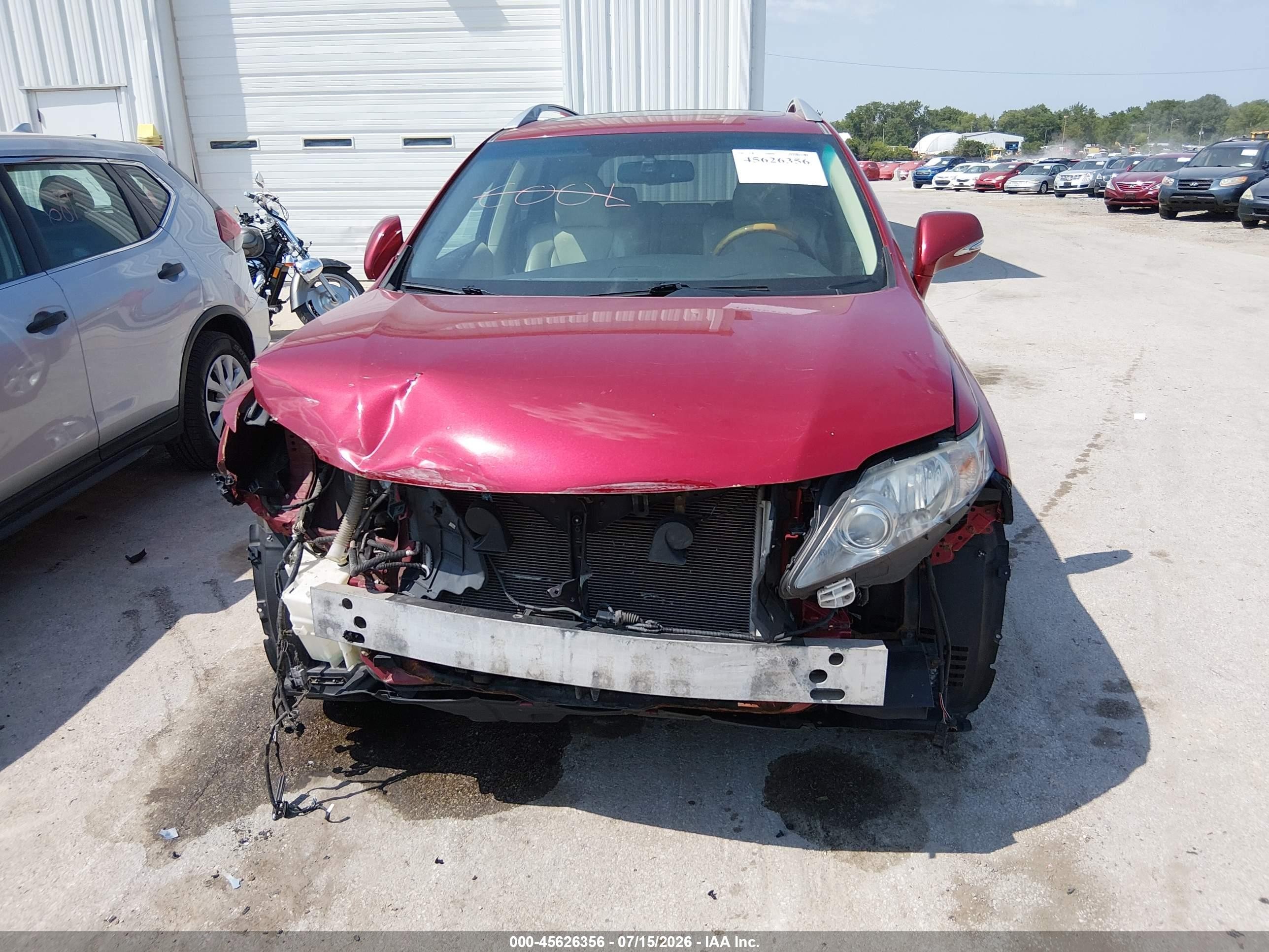 2010 Lexus Rx 350   Red vin: 2T2BK1BA3AC056869