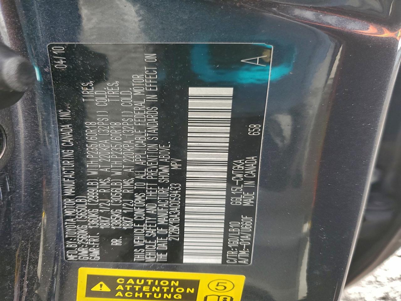 2010 Lexus Rx 350 Charcoal vin: 2T2BK1BA3AC059433