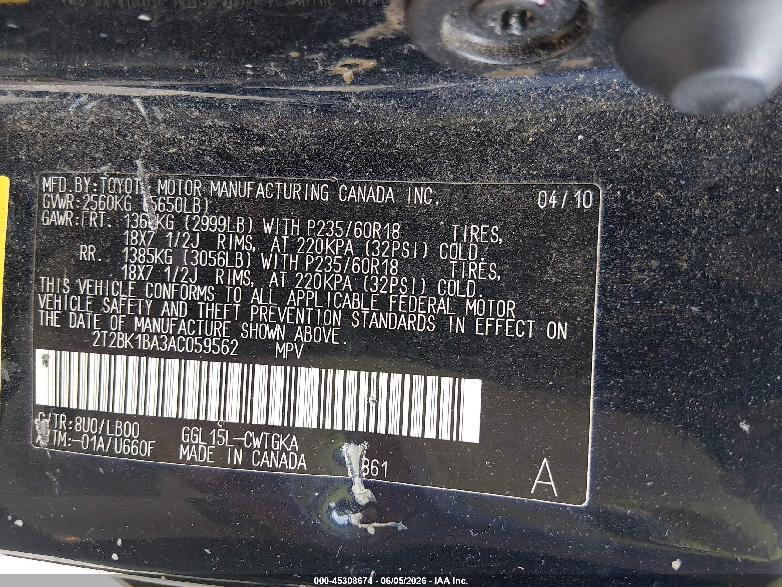 2010 Lexus Rx 350   Blue vin: 2T2BK1BA3AC059562
