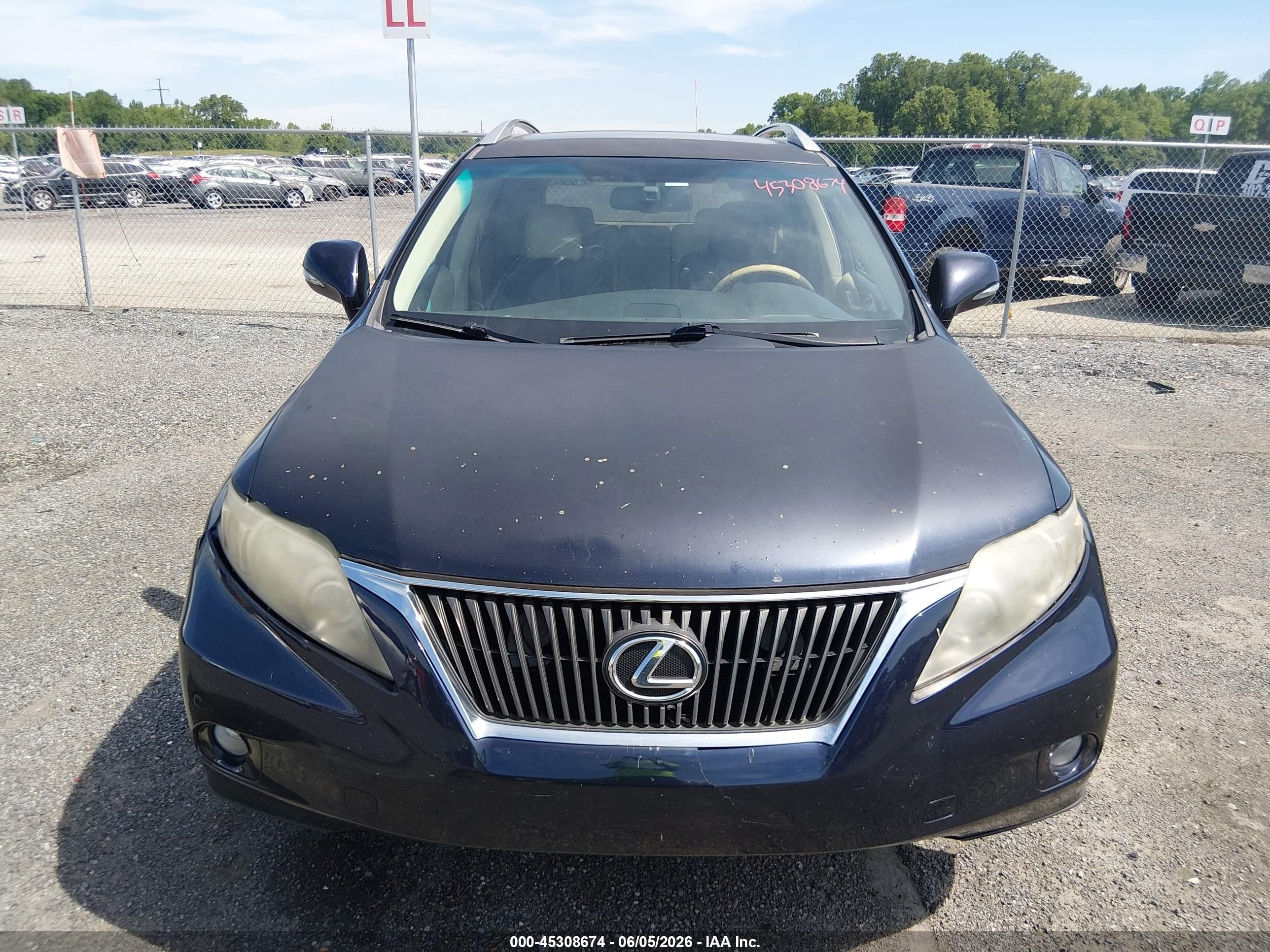 2010 Lexus Rx 350   Blue vin: 2T2BK1BA3AC059562