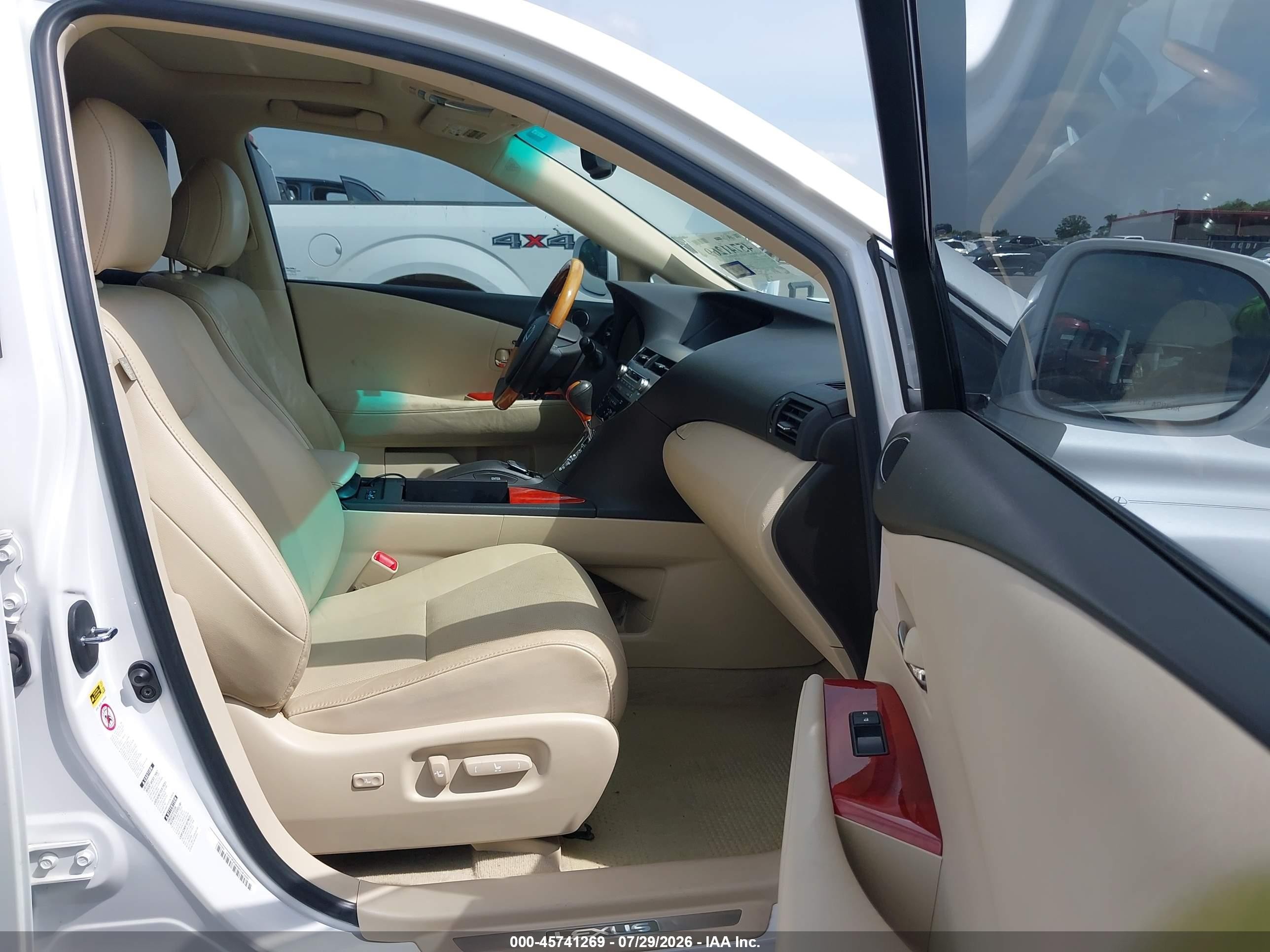 2011 Lexus Rx 350   White vin: 2T2BK1BA3BC095527