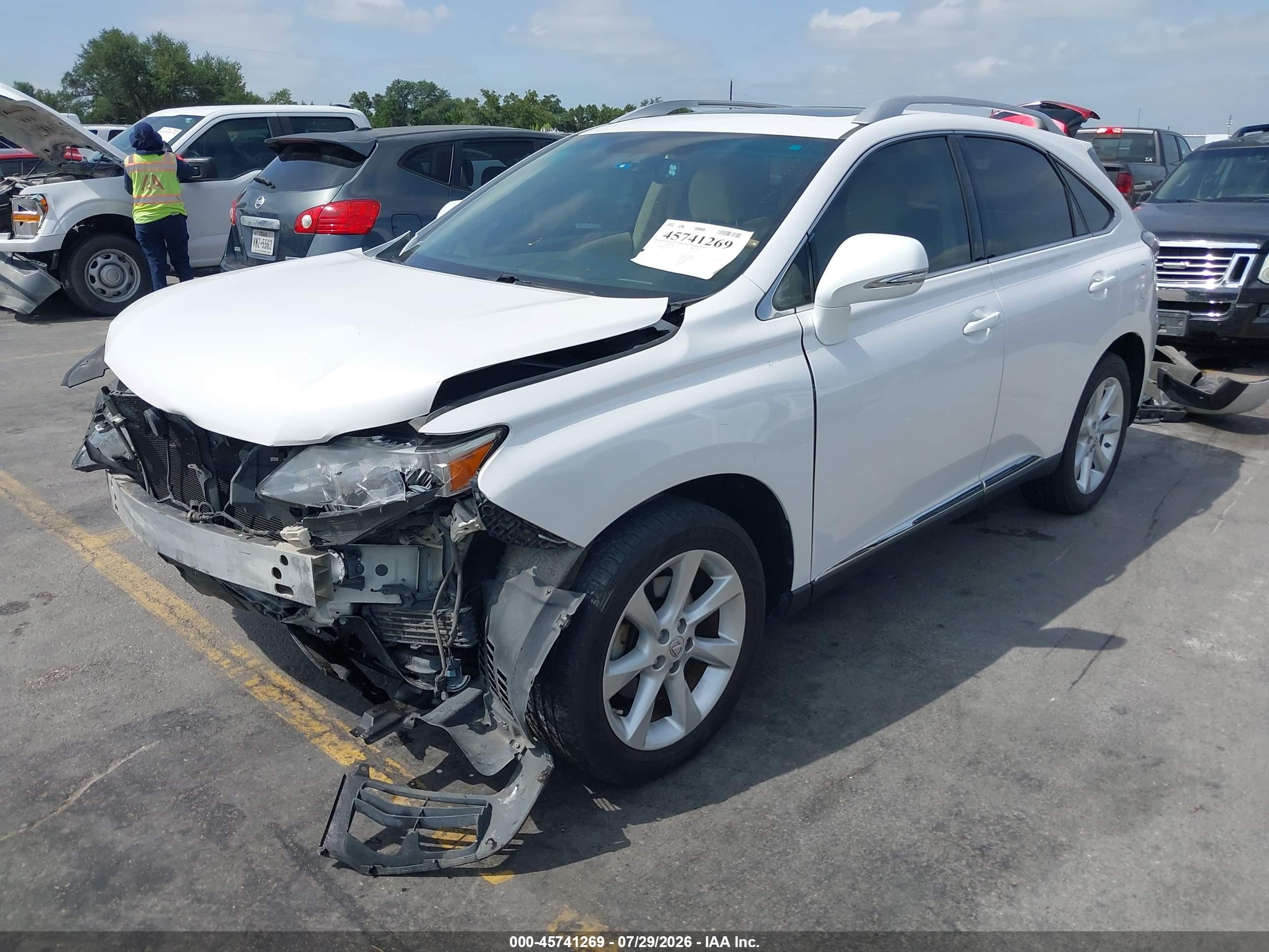 2011 Lexus Rx 350   White vin: 2T2BK1BA3BC095527