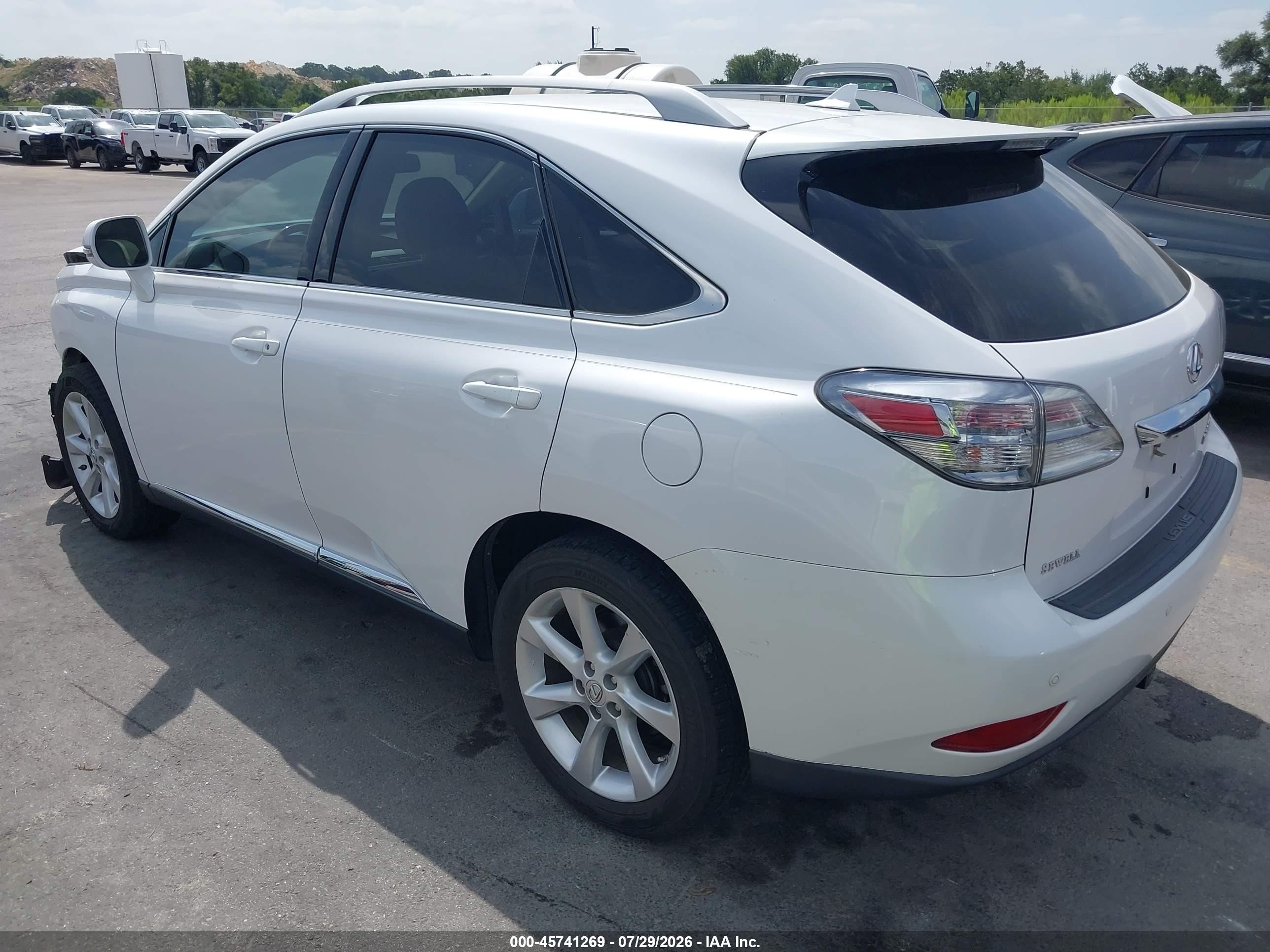 2011 Lexus Rx 350   White vin: 2T2BK1BA3BC095527