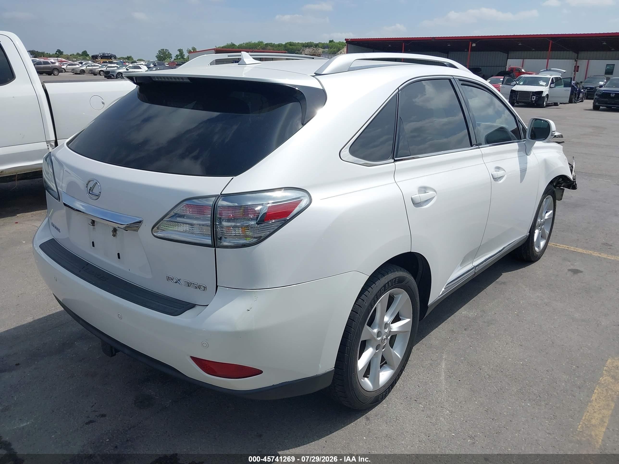 2011 Lexus Rx 350   White vin: 2T2BK1BA3BC095527