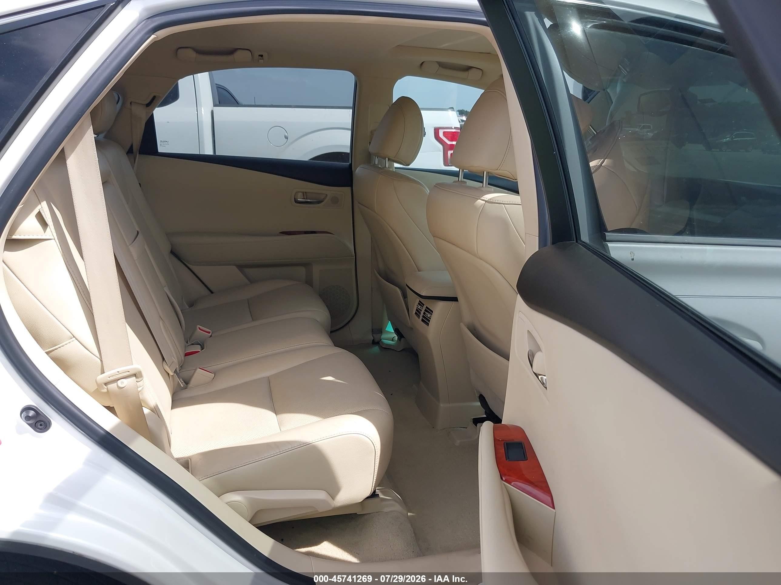 2011 Lexus Rx 350   White vin: 2T2BK1BA3BC095527