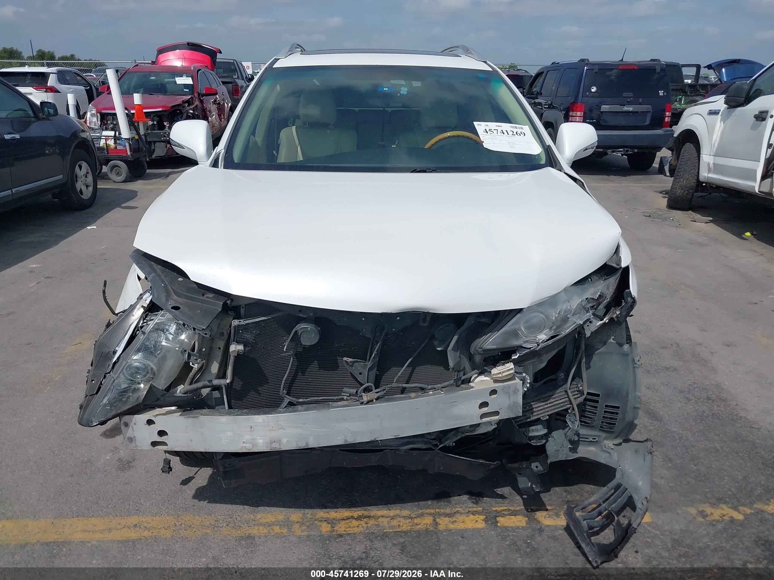2011 Lexus Rx 350   White vin: 2T2BK1BA3BC095527