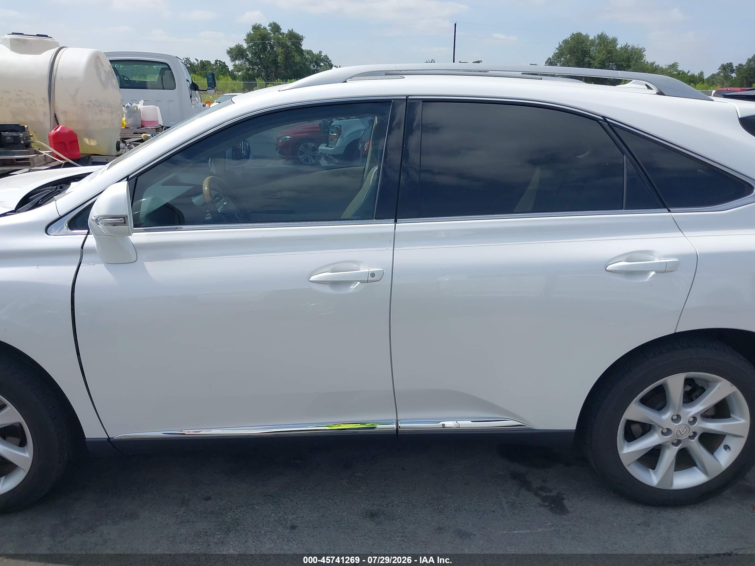 2011 Lexus Rx 350   White vin: 2T2BK1BA3BC095527
