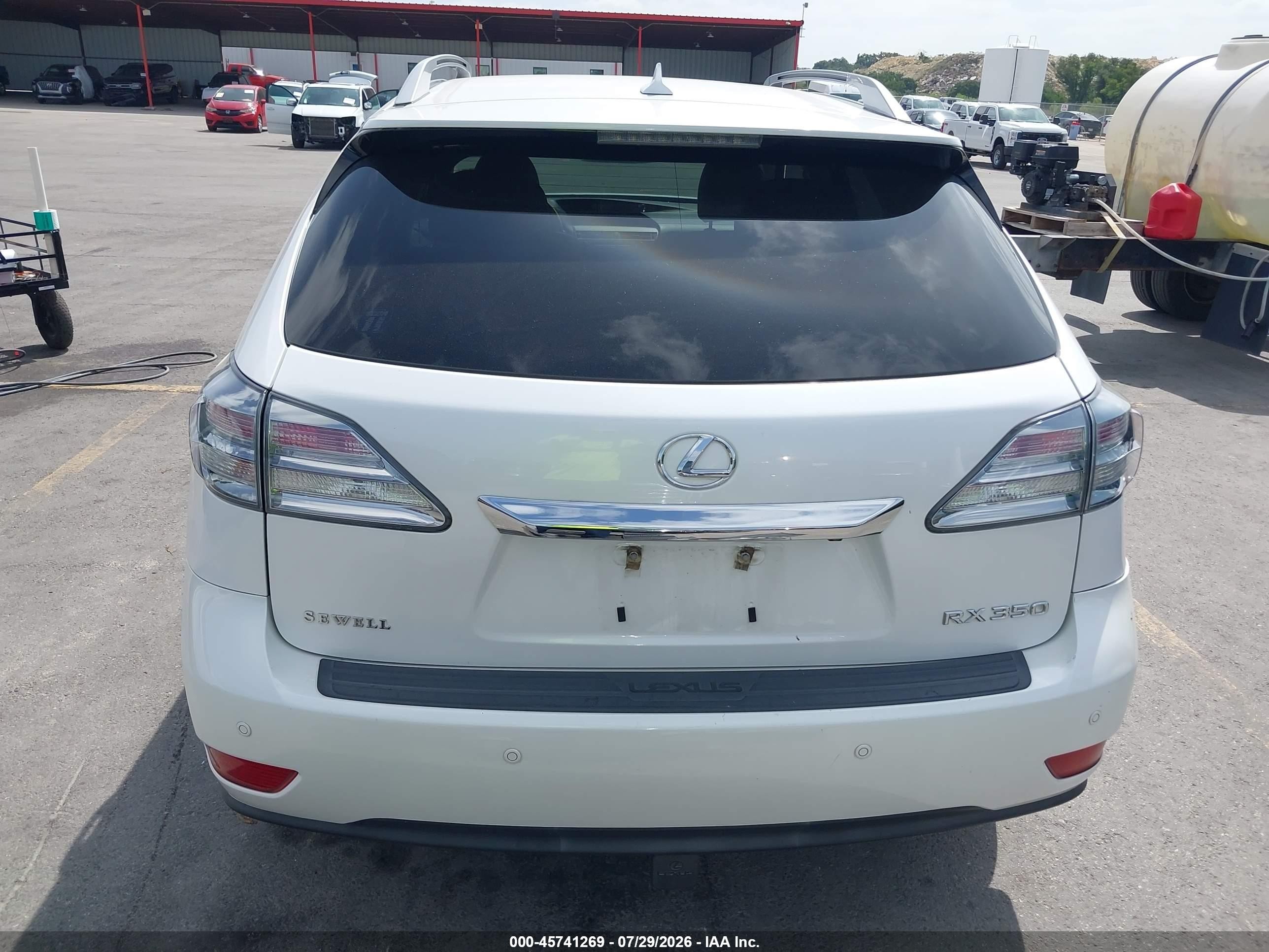 2011 Lexus Rx 350   White vin: 2T2BK1BA3BC095527