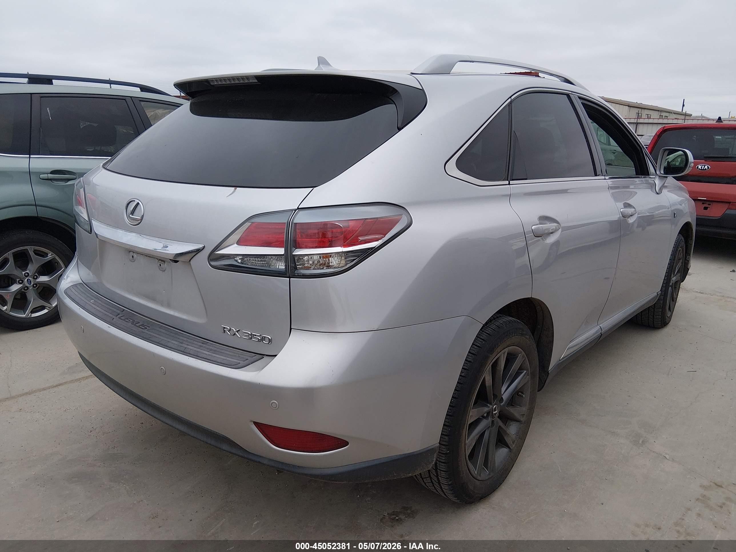 2013 Lexus Rx 350 F Sport Серебряный vin: 2T2BK1BA3DC170049