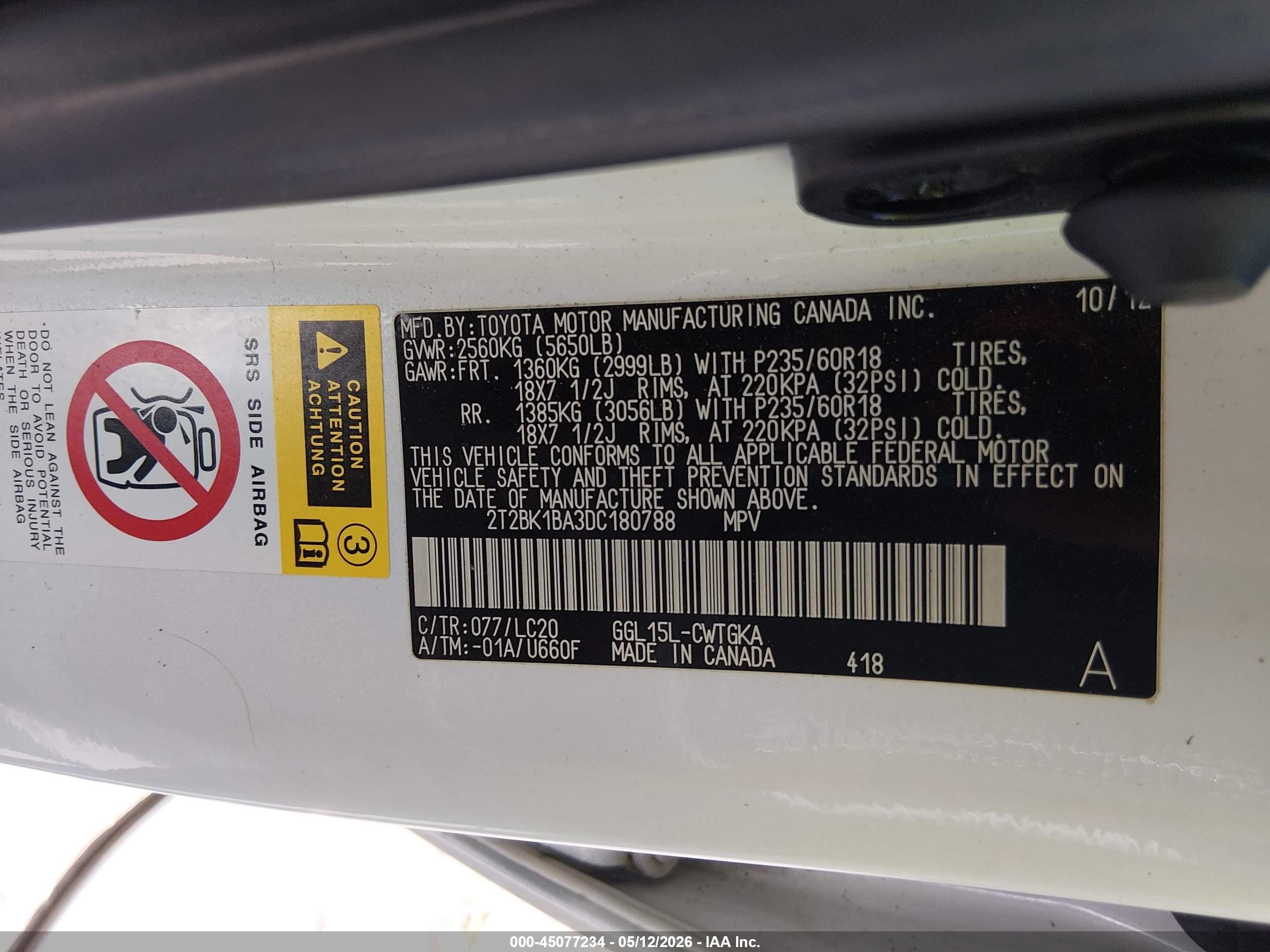 2013 Lexus Rx 350   White vin: 2T2BK1BA3DC180788