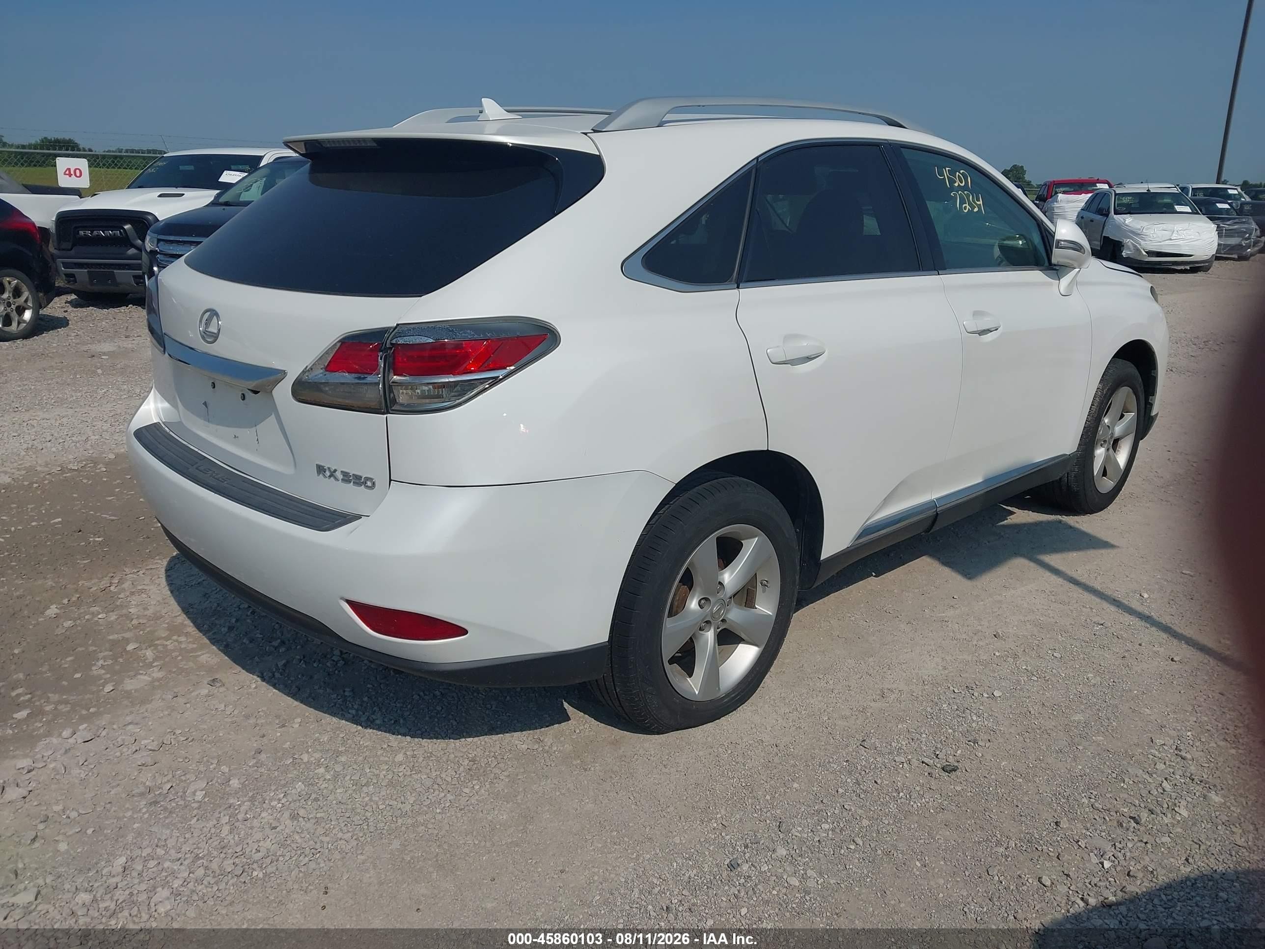 2013 Lexus Rx 350 White vin: 2T2BK1BA3DC180788