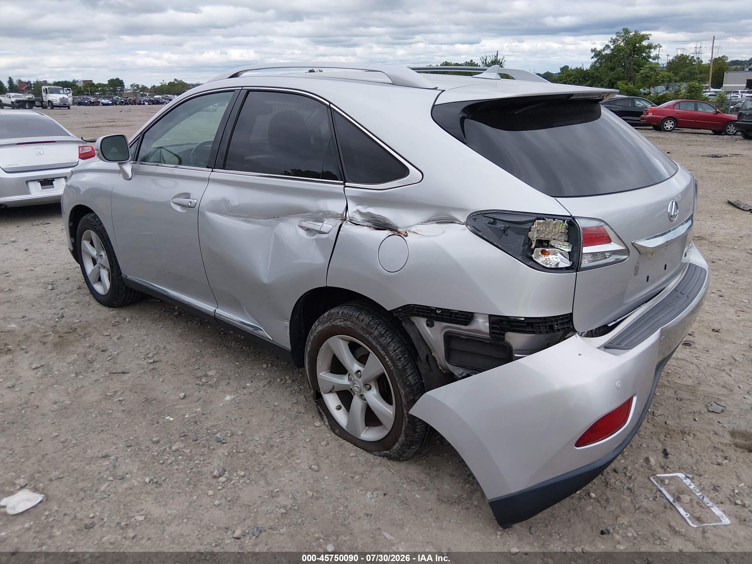 2013 Lexus Rx 350 Silver vin: 2T2BK1BA3DC184050