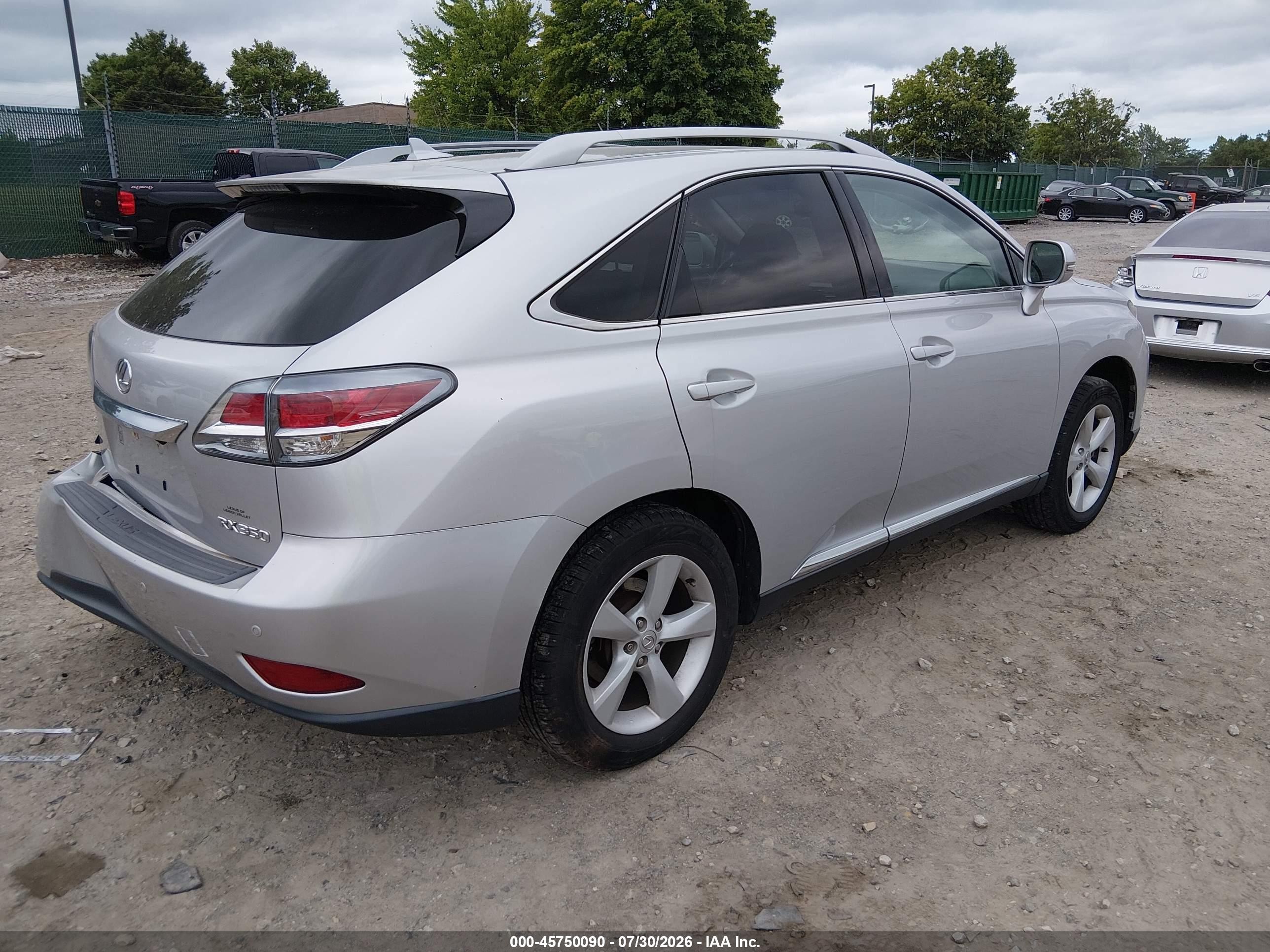 2013 Lexus Rx 350 Silver vin: 2T2BK1BA3DC184050