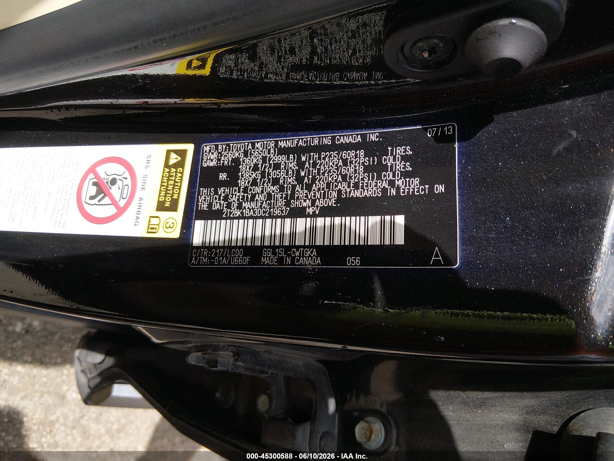 2013 Lexus Rx 350   Черный vin: 2T2BK1BA3DC219637