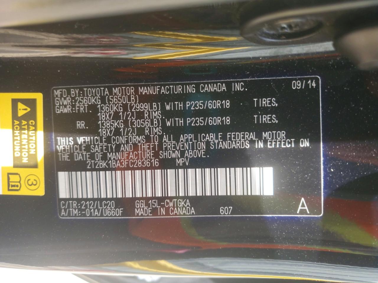 2015 Lexus Rx 350 Base Black vin: 2T2BK1BA3FC283616