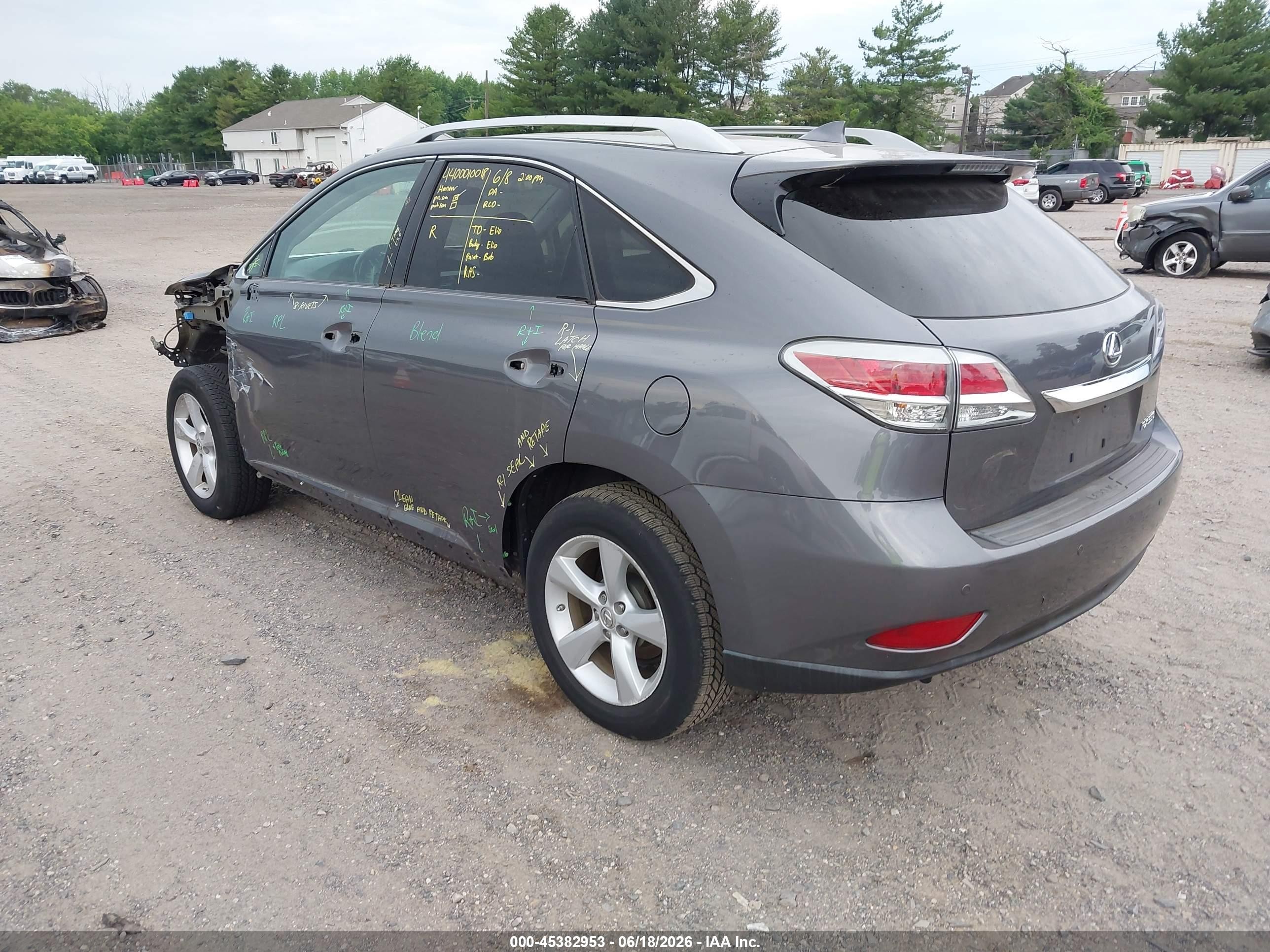 2015 Lexus Rx 350   Gray vin: 2T2BK1BA3FC313519